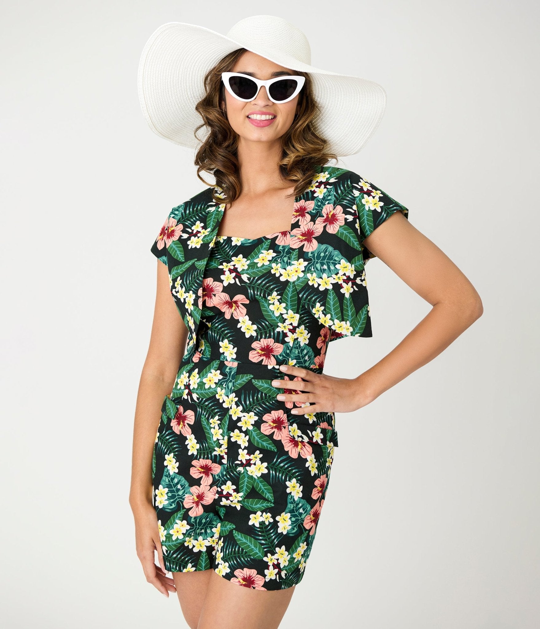 Royal Monk Tropical Print Phoebe Bolero - Stylish Floral Kimono Cardigan for Women | Perfect for Beach Cover-Up, Summer Outfits & Boho Fashion