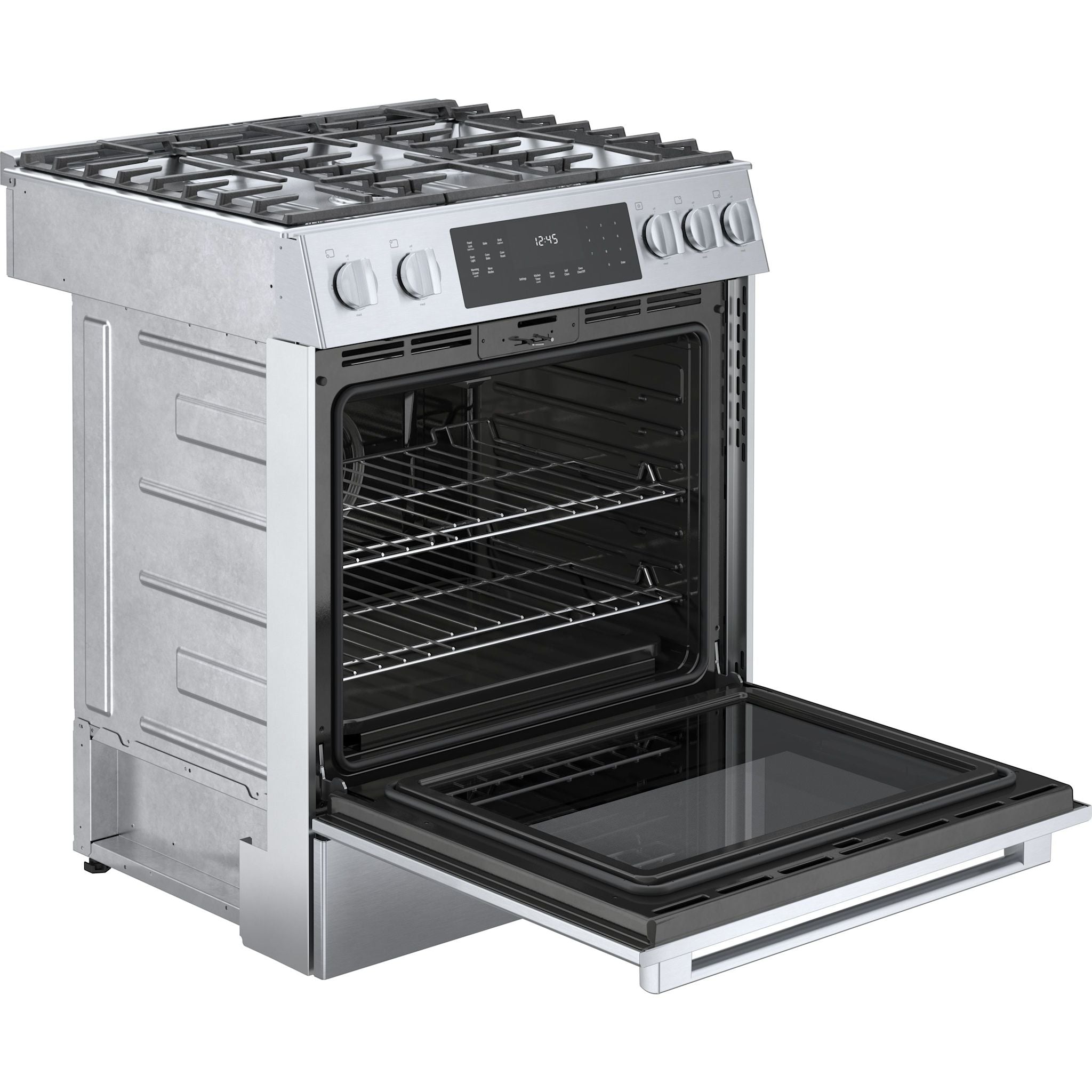 Bosch 30 Inch Slide-In Gas Range (HGI8056UC) - Stainless Steel, 5 Burners, Convection Oven - Perfect for Modern Kitchens & Professional Cooking