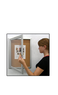 8.5 x 11 Outdoor Enclosed Bulletin Boards with Smooth Radius Edge Metal Cabinet Corners - Weatherproof Message Boards for Schools, Offices & Public Spaces