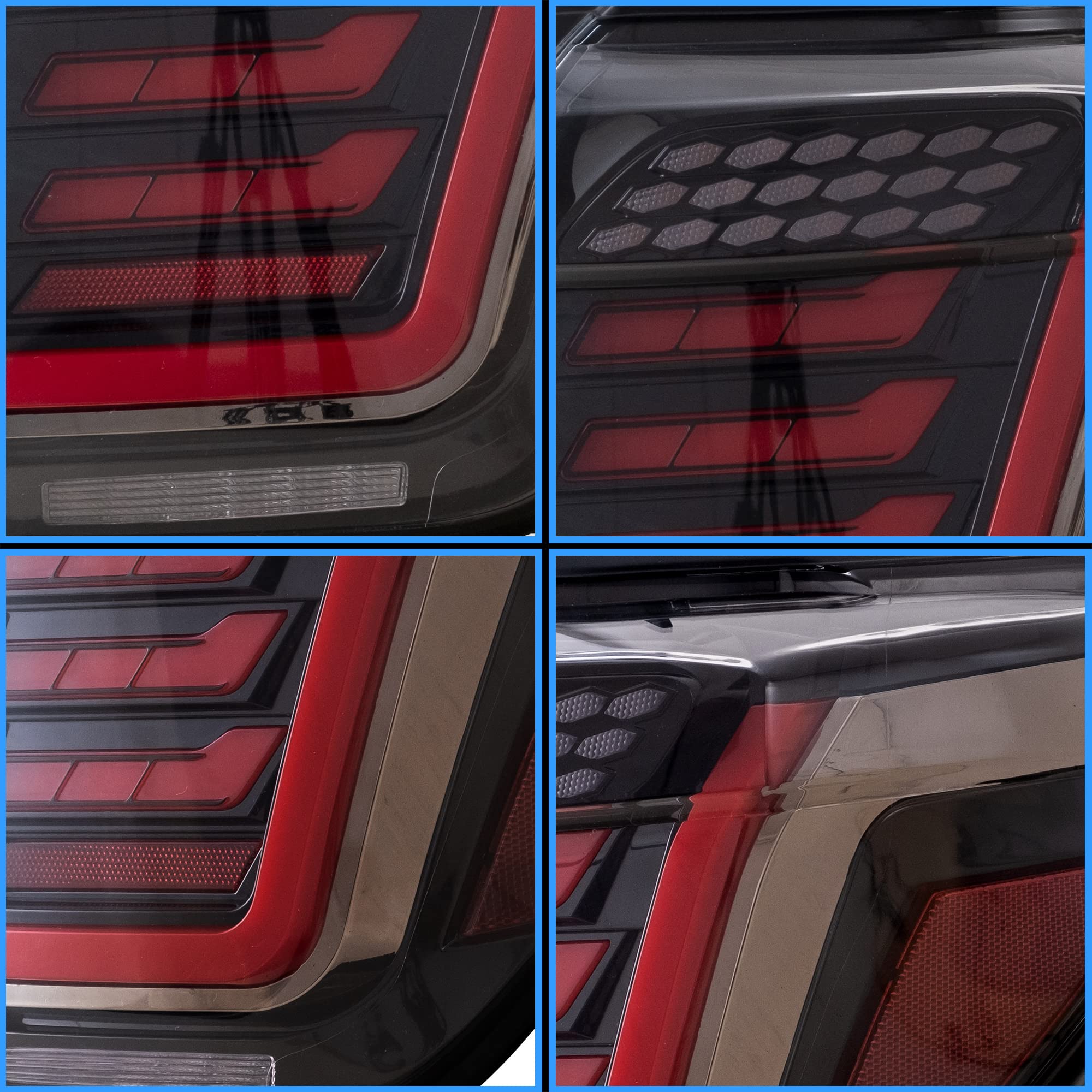 VLAND LED Tail Lights for Toyota 4Runner 2014-2021 - Dynamic Animation Running Lights with Clear Lens - Left & Right Pair - Upgrade Your 4Runner's Rear Lighting for Night Driving & Enhanced Style