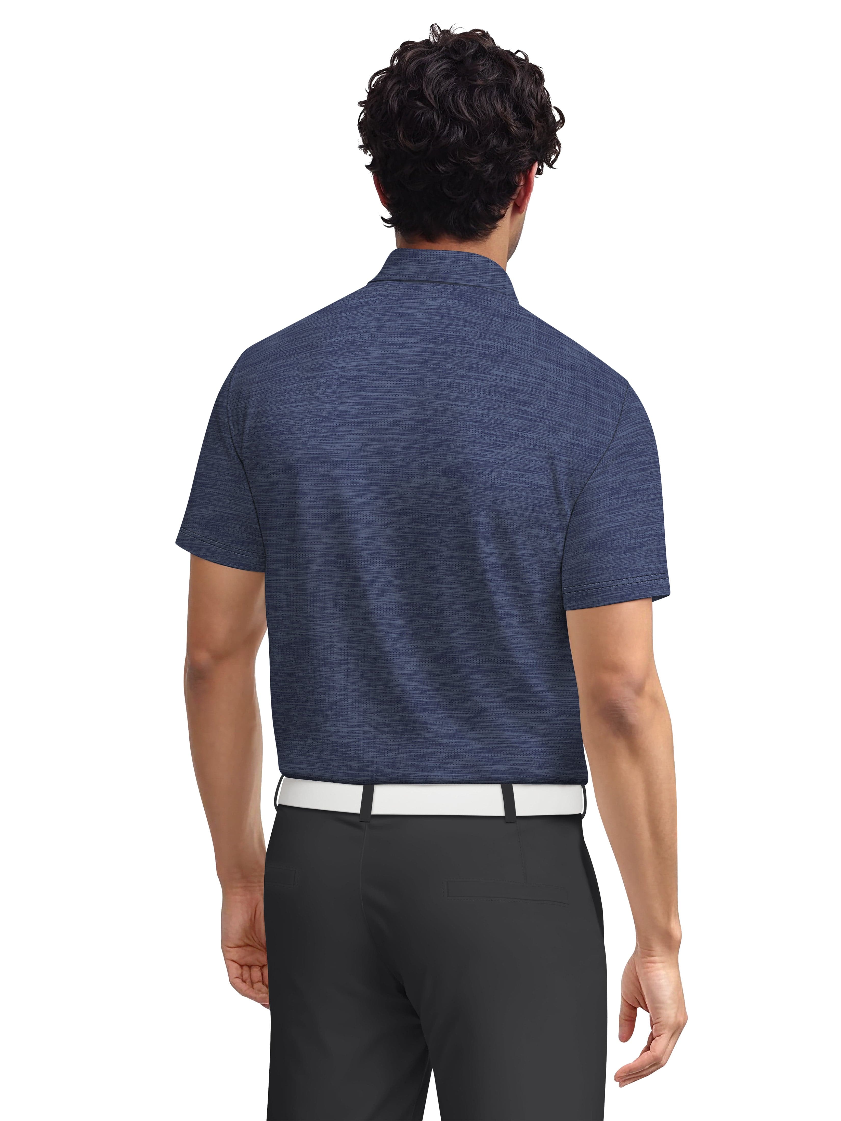 Men's AirFlux™ Jaspe Golf Polo Shirt - Breathable Moisture-Wicking Performance Golf Shirt for Men - Perfect for Golf, Tennis & Casual Wear