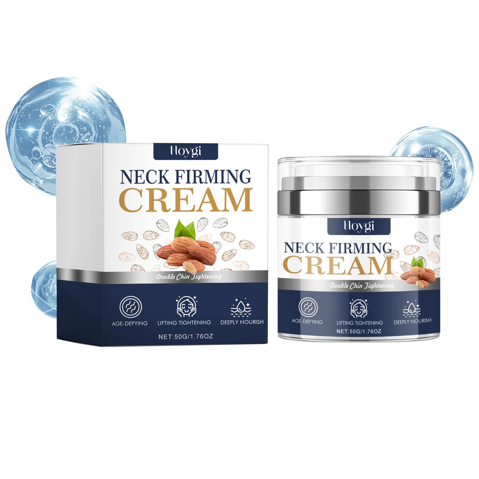 Anti-Aging Neck Firming Cream with Almond Oil & Collagen - Tightening, Lifting & Hydrating Neck Cream for Women - Reduce Wrinkles & Improve Skin Elasticity - Perfect for Night Routine & Daily Skincare Regimen