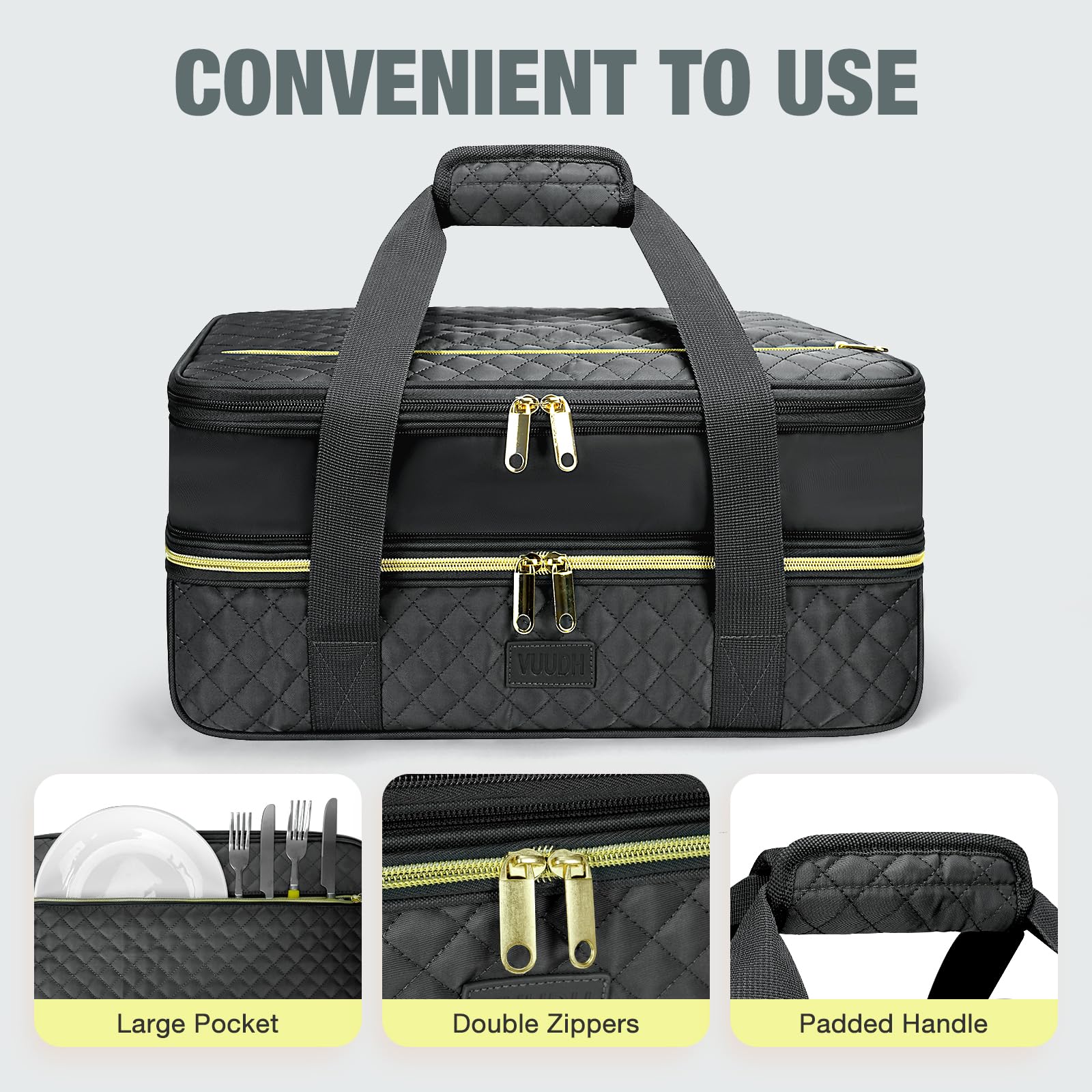 Insulated Casserole Carrier for Hot & Cold Food - Picnic & Party Tote