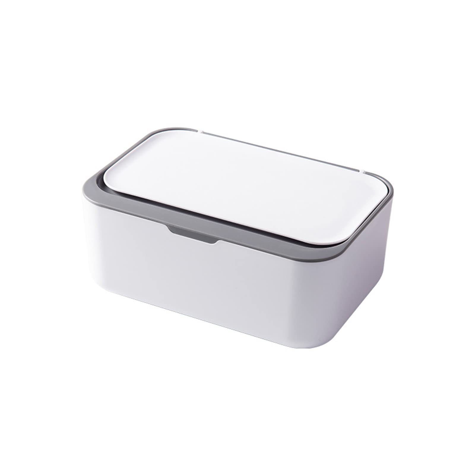 Refillable Baby Wipes Dispenser with Sealing Lid - Portable Diaper Wipes Holder for Nursery, Diaper Bag & On-the-Go | Flushable & Leak-Proof Bathroom Storage Case (Gray) - Perfect for Travel, Baby Care & Home Organization