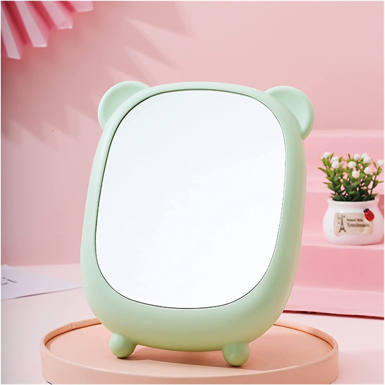 WE-CEF Makeup Vanity Mirror with Stand - Portable Folding Travel & Bathroom Mirror for Makeup, Shaving & Grooming - Perfect for Home, Travel & Salon Use