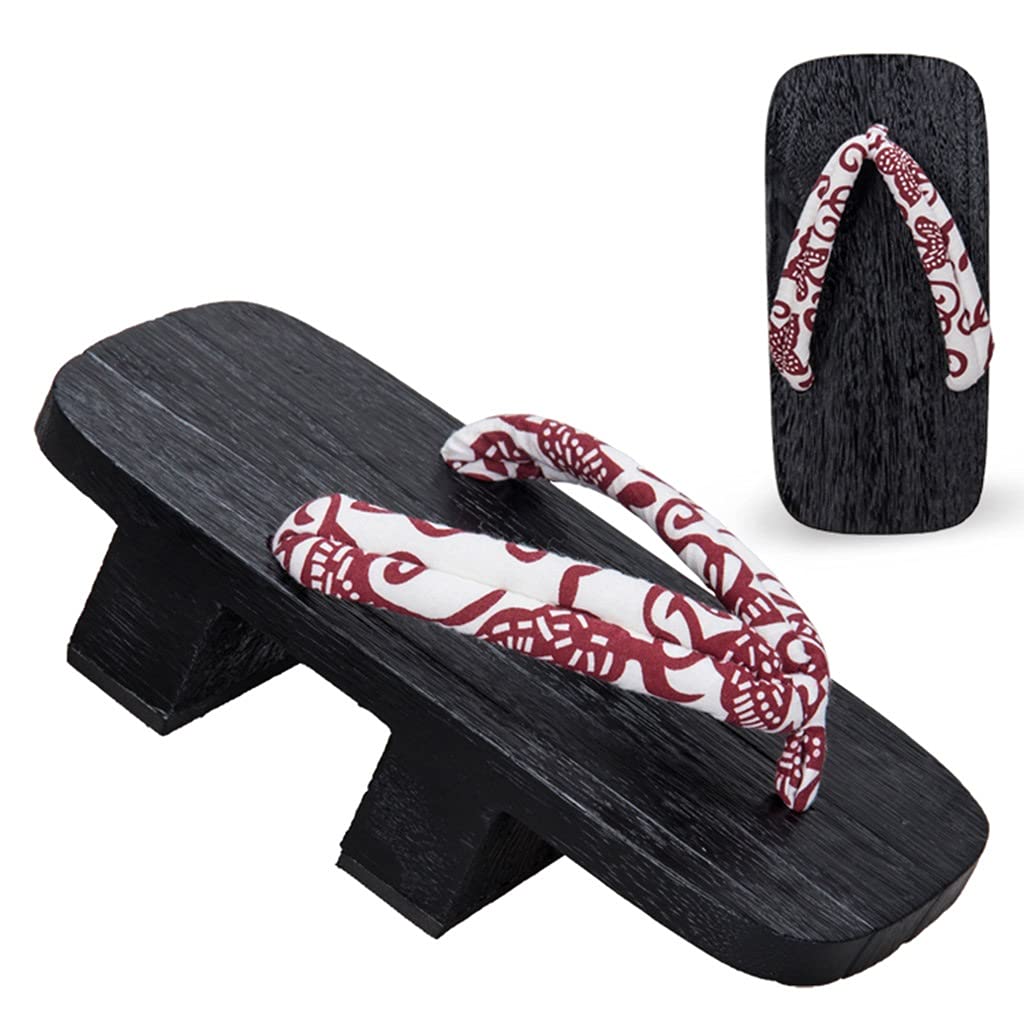 **Men's Wooden Geta Sandals - Traditional Japanese Kimono Slippers with Two-Tooth High Heel - Summer Comfort Clogs for Indoor & Outdoor Use - Perfect for Cosplay, Tea Ceremonies, and Relaxation**