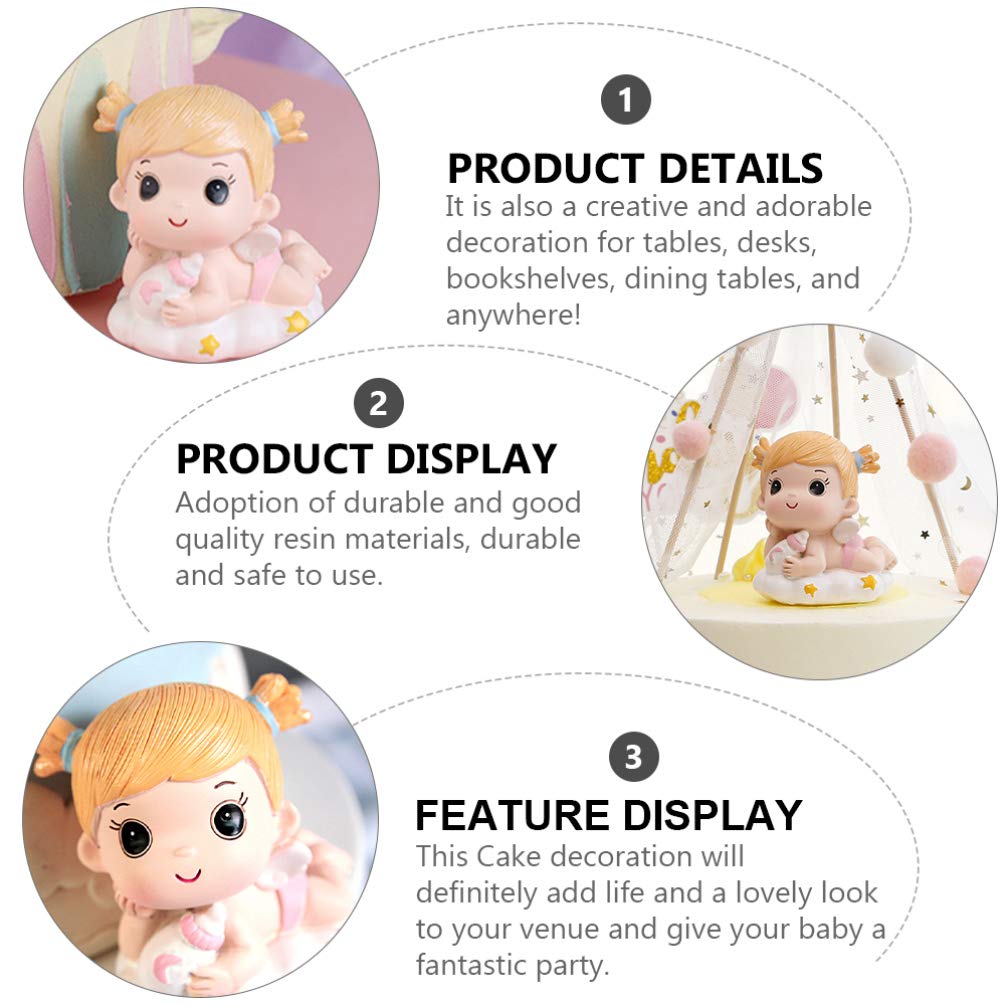 Resin Cake Topper - Elegant Girl Figure for Birthday Cakes, Wedding Desserts & Party Decorations | Perfect for Desktop Display, Home Decor & Special Occasions