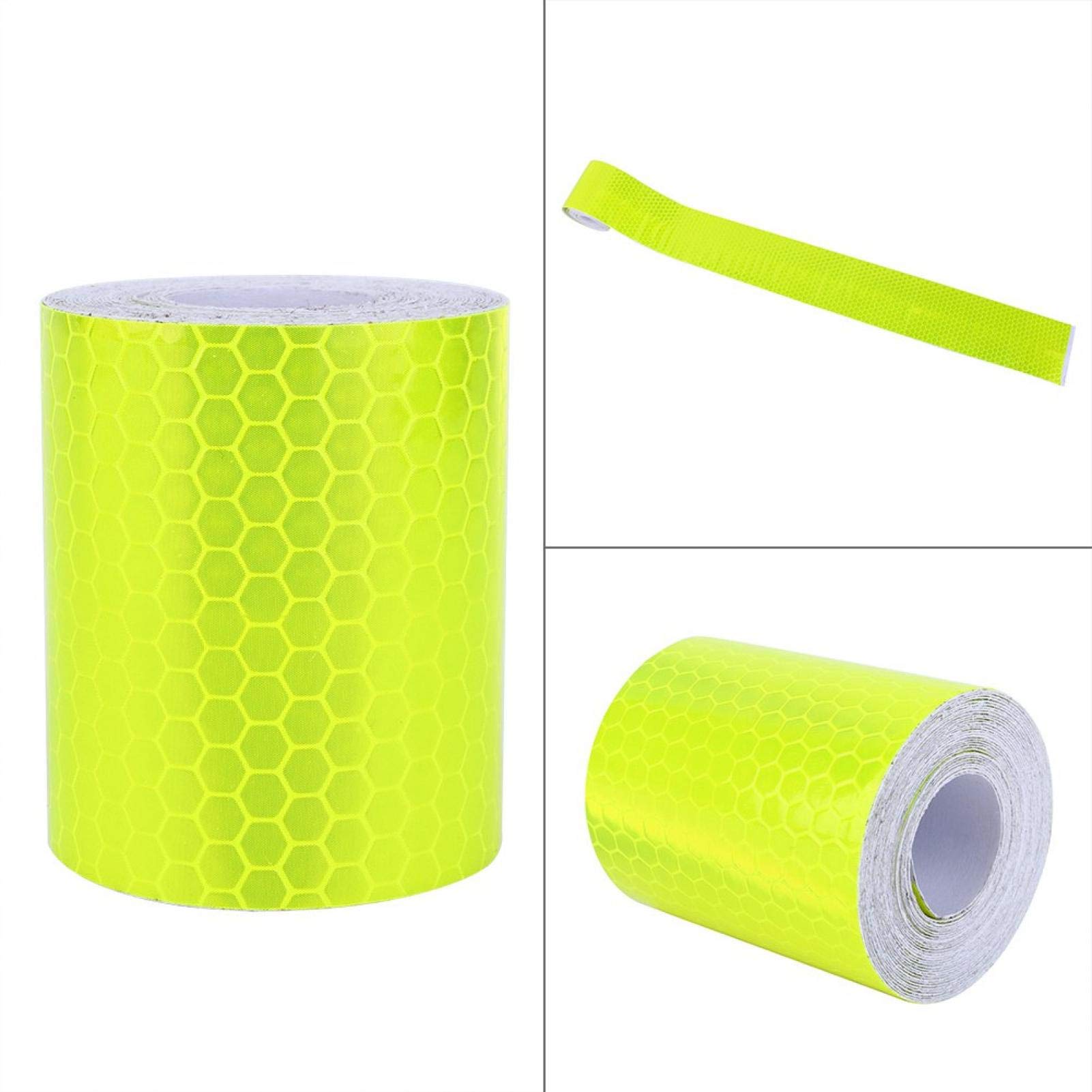 High Visibility Reflective Warning Tape - 300cm PVC Fluorescent Safety Tape for Buses, Motorcycles, Trucks & Road Safety | Nighttime Visibility & Hazard Marking Solution