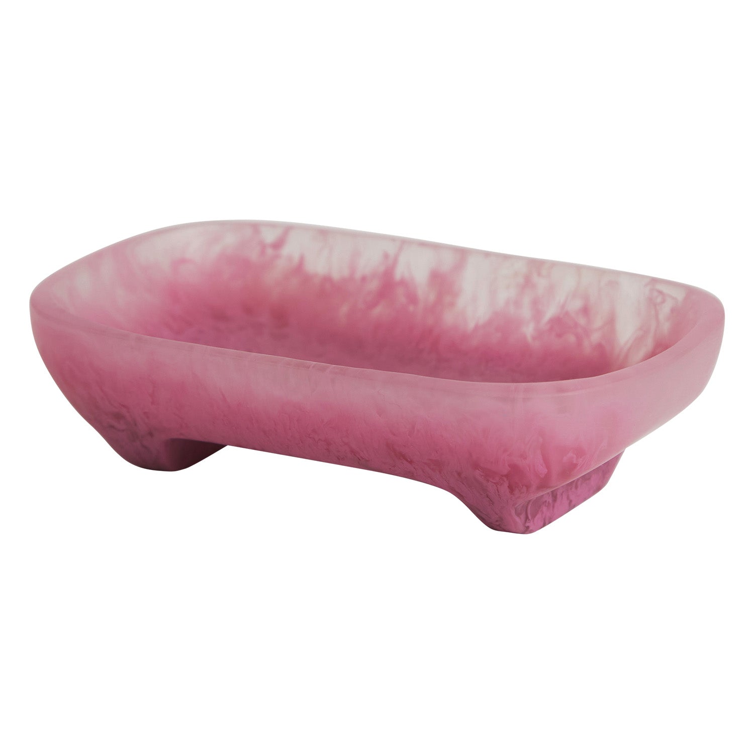Daja Soap Dish with Drain Holes - Non-Slip Bathroom Soap Holder for Shower, Sink, and Kitchen - Fuchsia Pink Modern Soap Tray | Perfect for Bath, Spa, and Countertop Organization