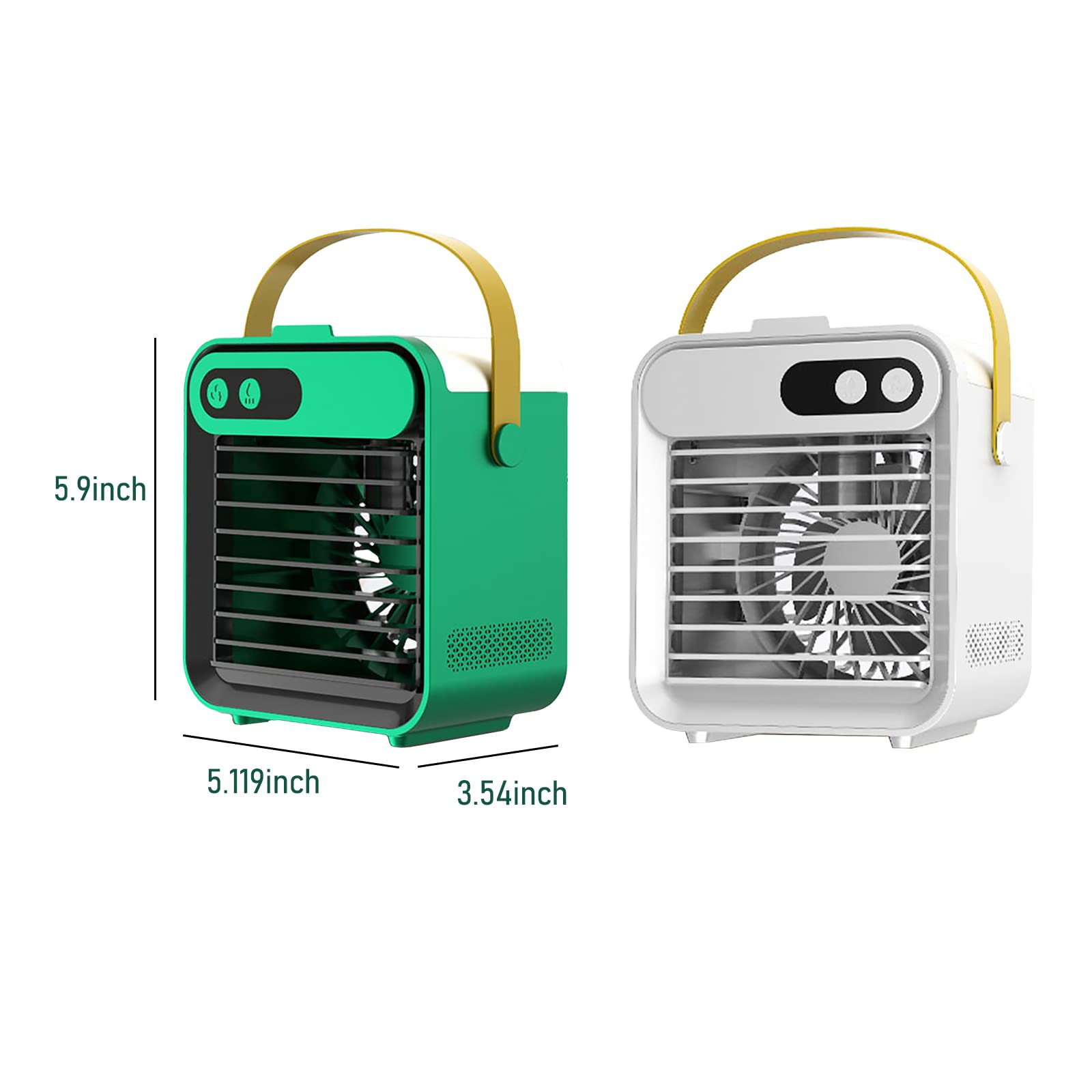 Matybobe Portable USB Air Cooler Fan with 180mL Humidifier, 3 Speed Settings & Phone Holder - Compact Cooling Fan for Home, Office, and Travel | Perfect for Desks, Bedrooms, and Small Spaces
