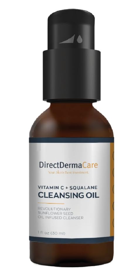 Best Vitamin C & Squalane Cleansing Oil for Glowing Skin - Gentle Makeup Remover & Daily Face Cleanser for All Skin Types - Perfect for Morning & Night Skincare Routine