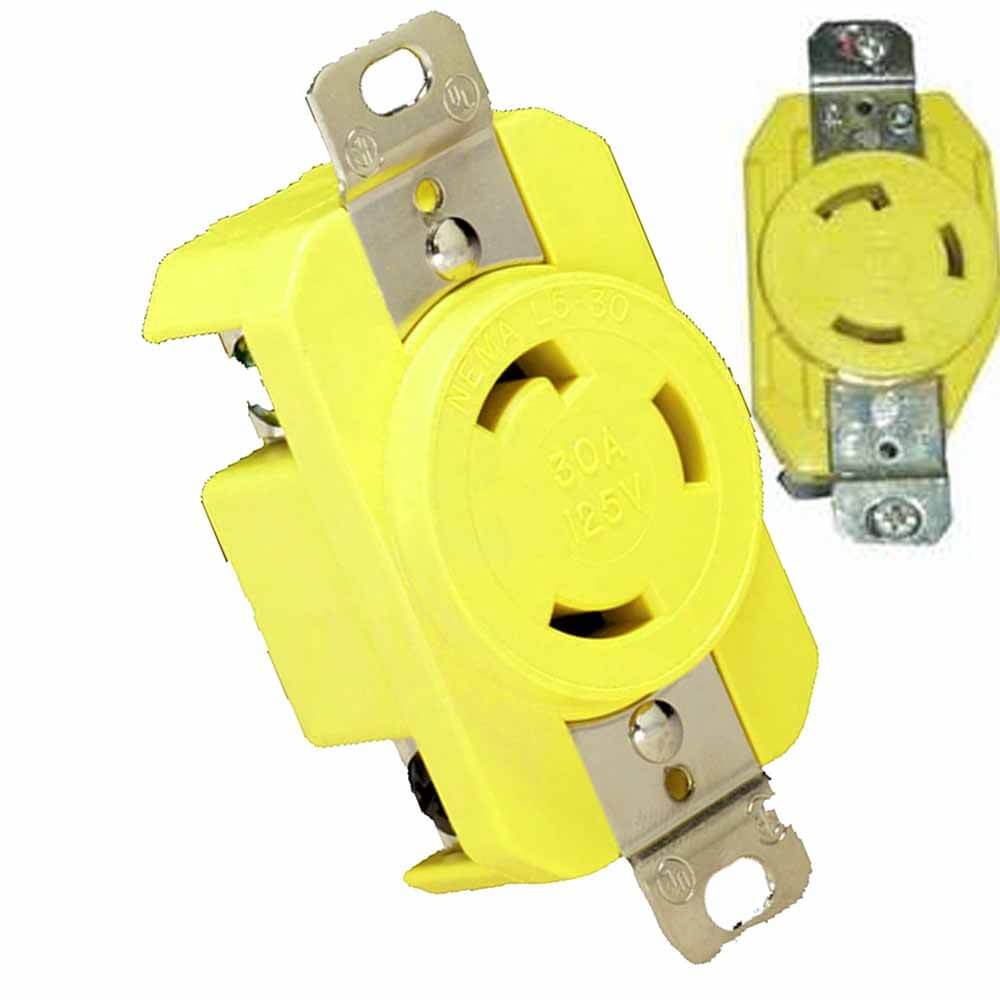 Hubbell 30A 125V Twist Lock Receptacle - Single Pole Locking Device 305CRR - Ideal for Industrial Equipment, Generators & Outdoor Power Connections