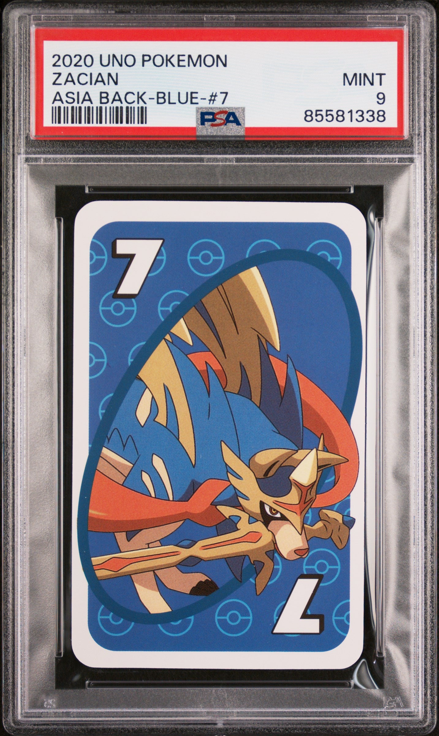 2020 Pokemon UNO Card Game Featuring Zacian - PSA 9 Graded - Perfect for Collectors & TCG Players | Ideal for Trading, Gaming & Display