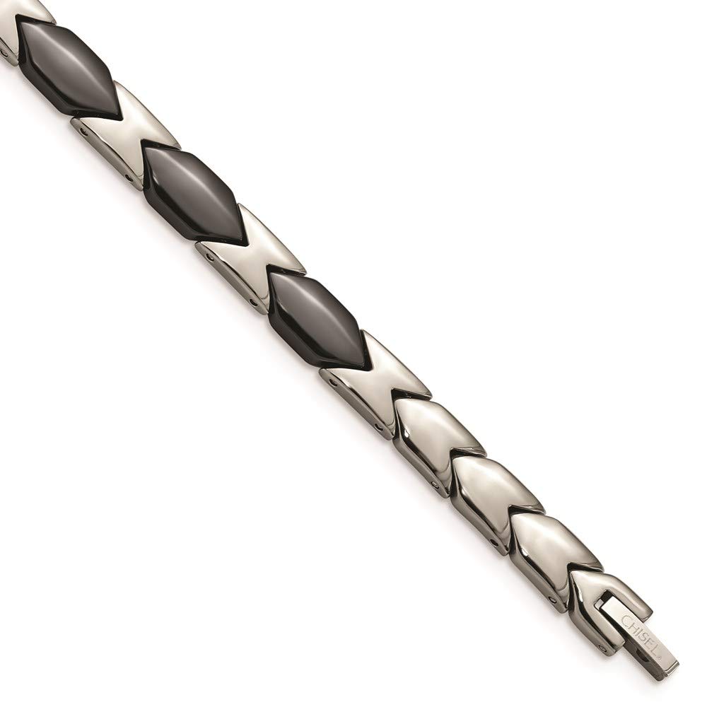 Ryan Jonathan Fine Jewelry Titanium Black Ceramic Bracelet for Men - 7.5