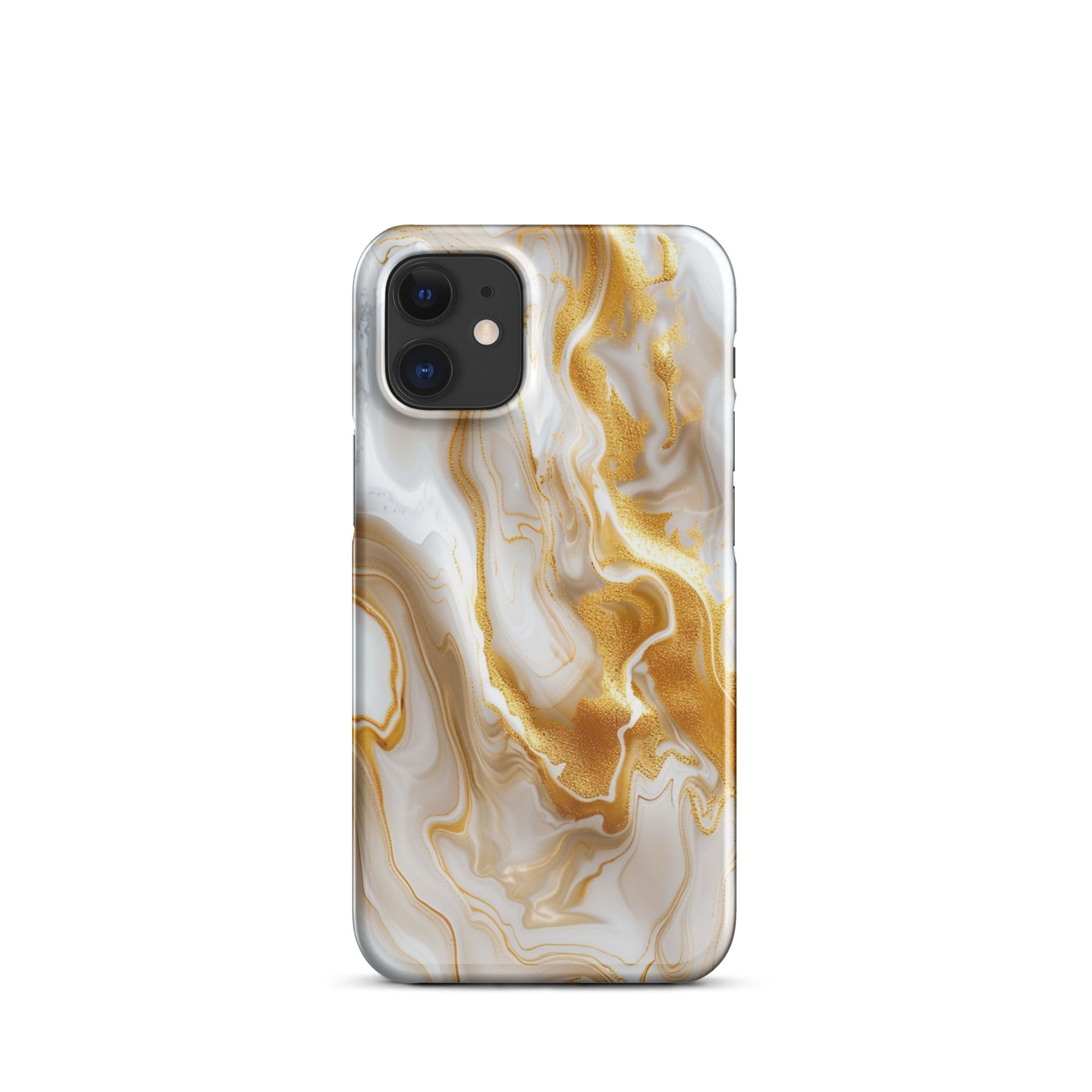 Elegant Gold Marble Snap Case for iPhone 14/13/12/11 Pro Max - Stylish Protective Cover with Secure Fit - Perfect for Daily Use, Work & Travel