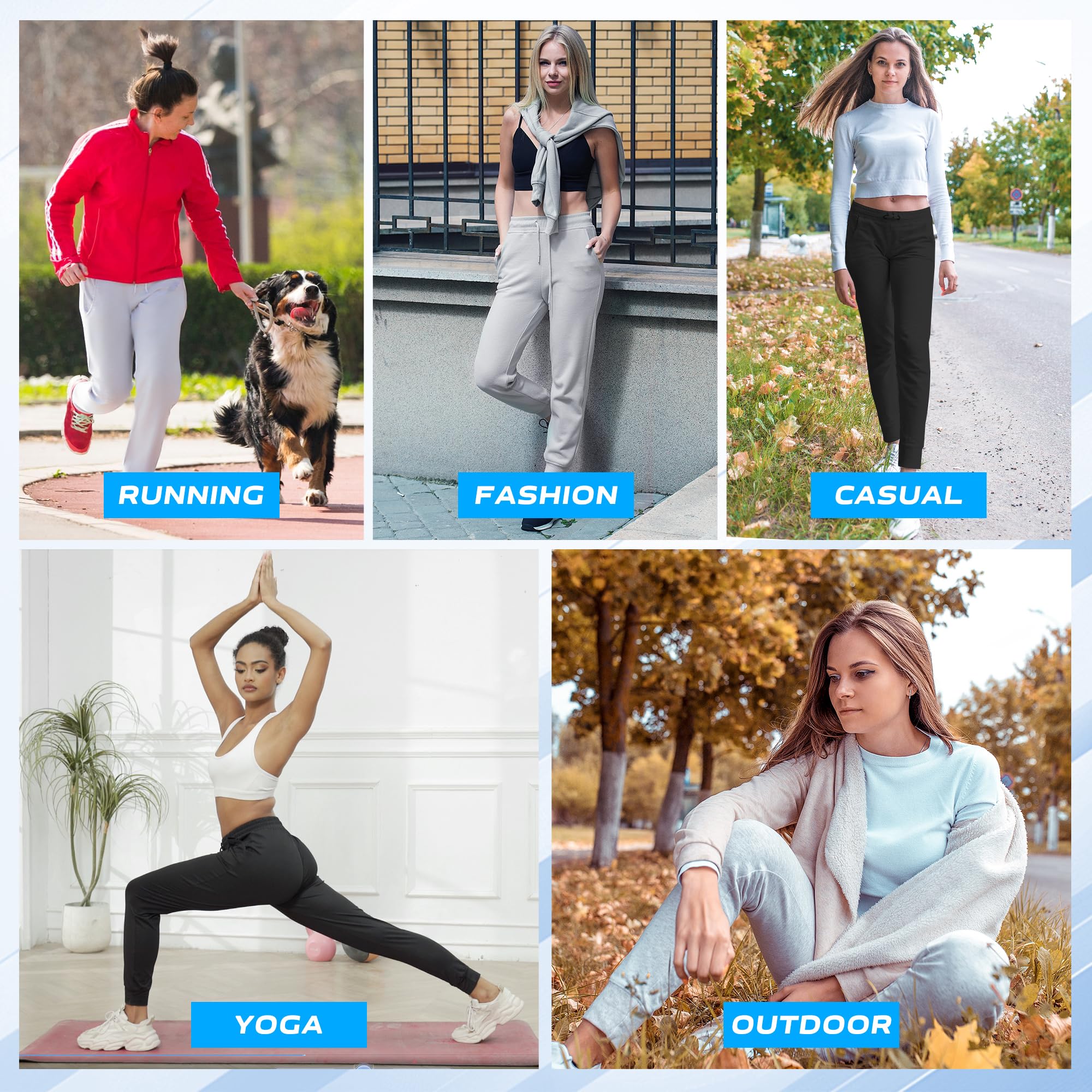 Women's Joggers with Pockets & Drawstring - Soft Sweatpants for Running, Yoga, Workout & Lounge - Comfortable Casual Pants for Women - Perfect for Gym, Home & Outdoor Activities