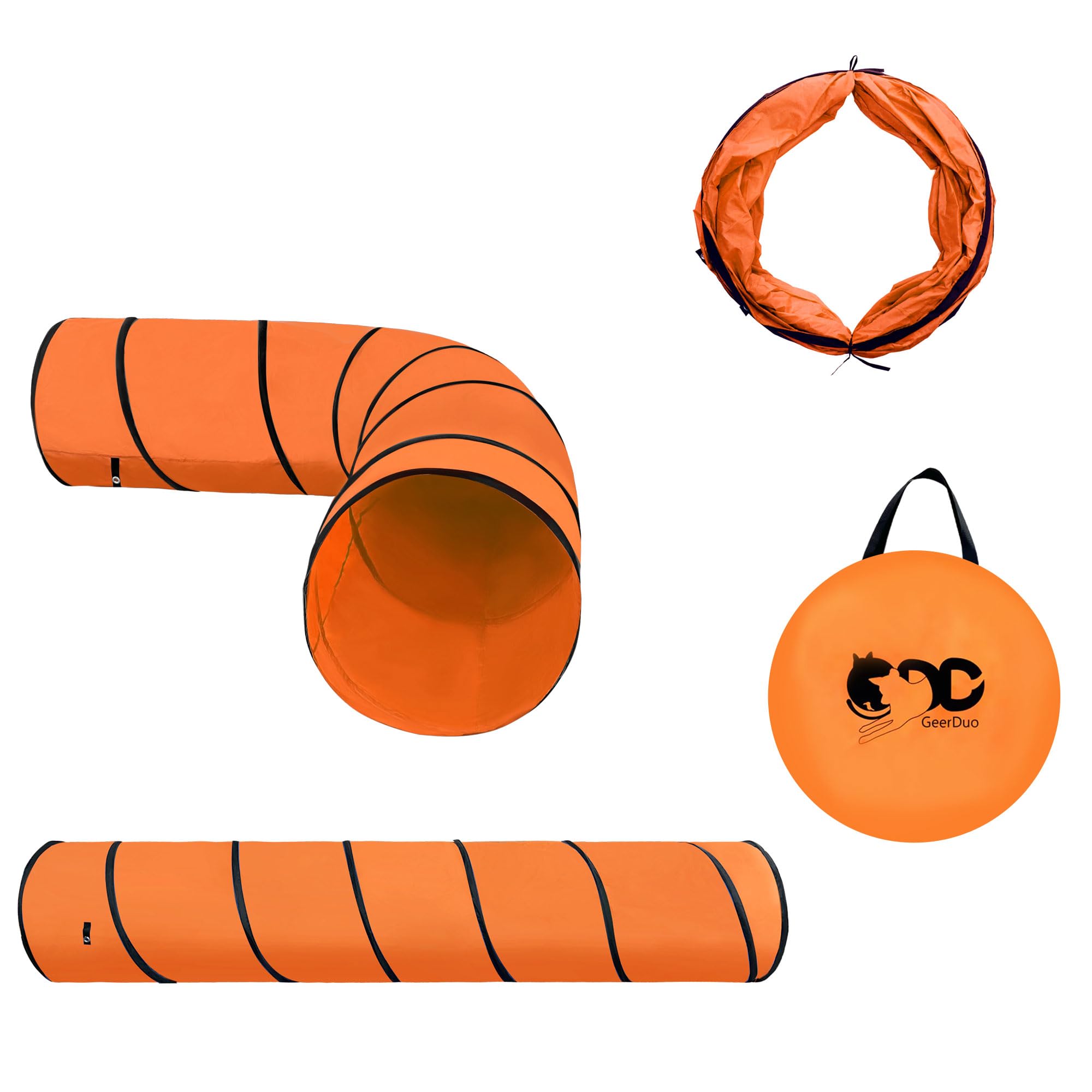 Premium Dog Agility Tunnel for Training & Play - Portable Pet Obstacle Course with Carry Bag - Perfect for Backyard, Park & Competition Training