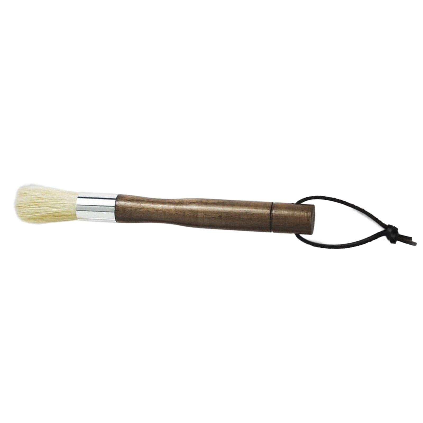 MagiDeal Coffee Cleaning Brush - Premium Espresso Maker Cleaner Tool & Dusting Brush for Kitchen - Perfect for Cleaning Coffee Machines, Grinders & Countertops - Walnut Handle