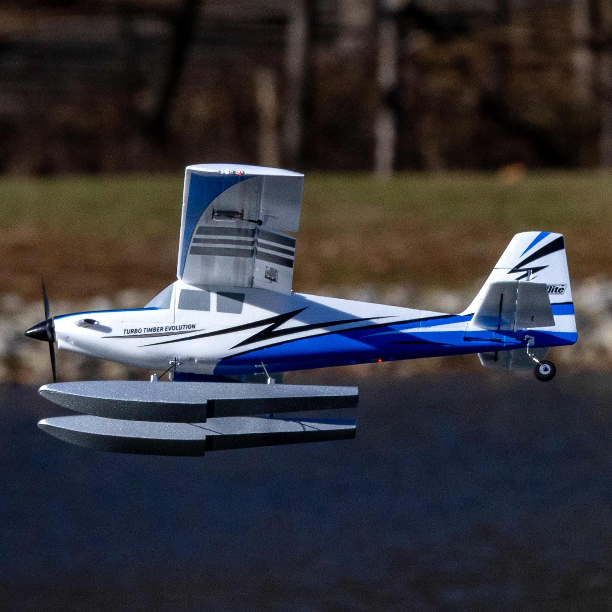 E-flite UMX Turbo Timber Evolution BNF RC Airplane - AS3X & SAFE Technology, No Transmitter/Battery/Charger (EFLU8950) | Perfect for Beginners, Backyard Flying & Indoor RC Aviation