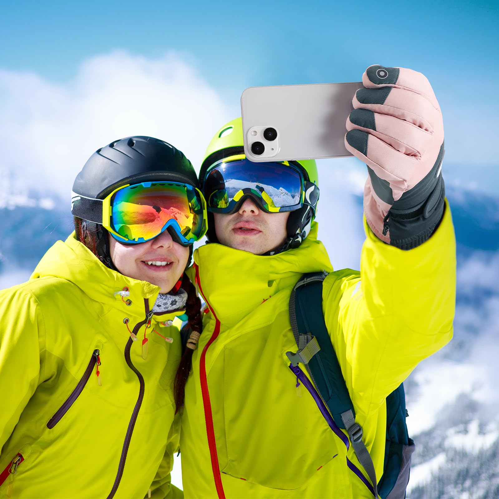 DOFOWORK Waterproof Ski Gloves for Men & Women - Thermal Winter Snowboard Gloves with Breathable Technology for Cold Weather | Perfect for Skiing, Snowboarding & Outdoor Winter Activities