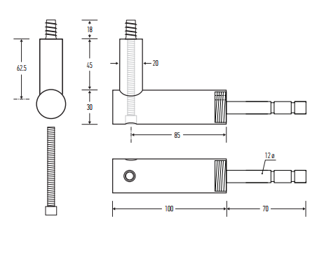 HB 527 Round Hand Rail Bracket - Compatible with HB525 - Durable Stainless Steel Staircase Railing Support for Indoor/Outdoor Safety