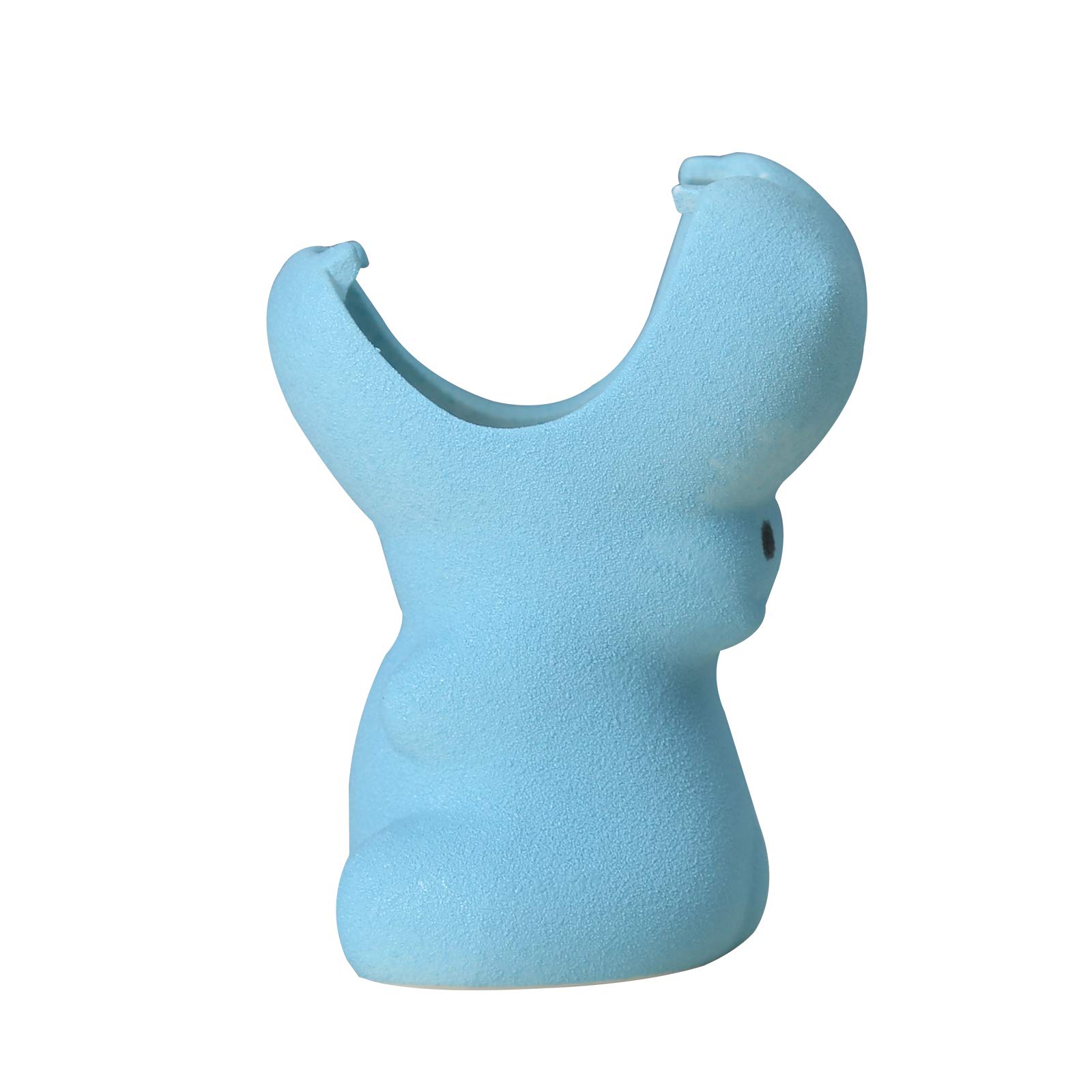 Blue Ceramic Succulent Planter with Drainage Hole - Cute Hippo Shaped Indoor Flower Pot for Cactus, Small Plants - Perfect for Home, Office, Garden & Desktop Decoration (Matte Finish)