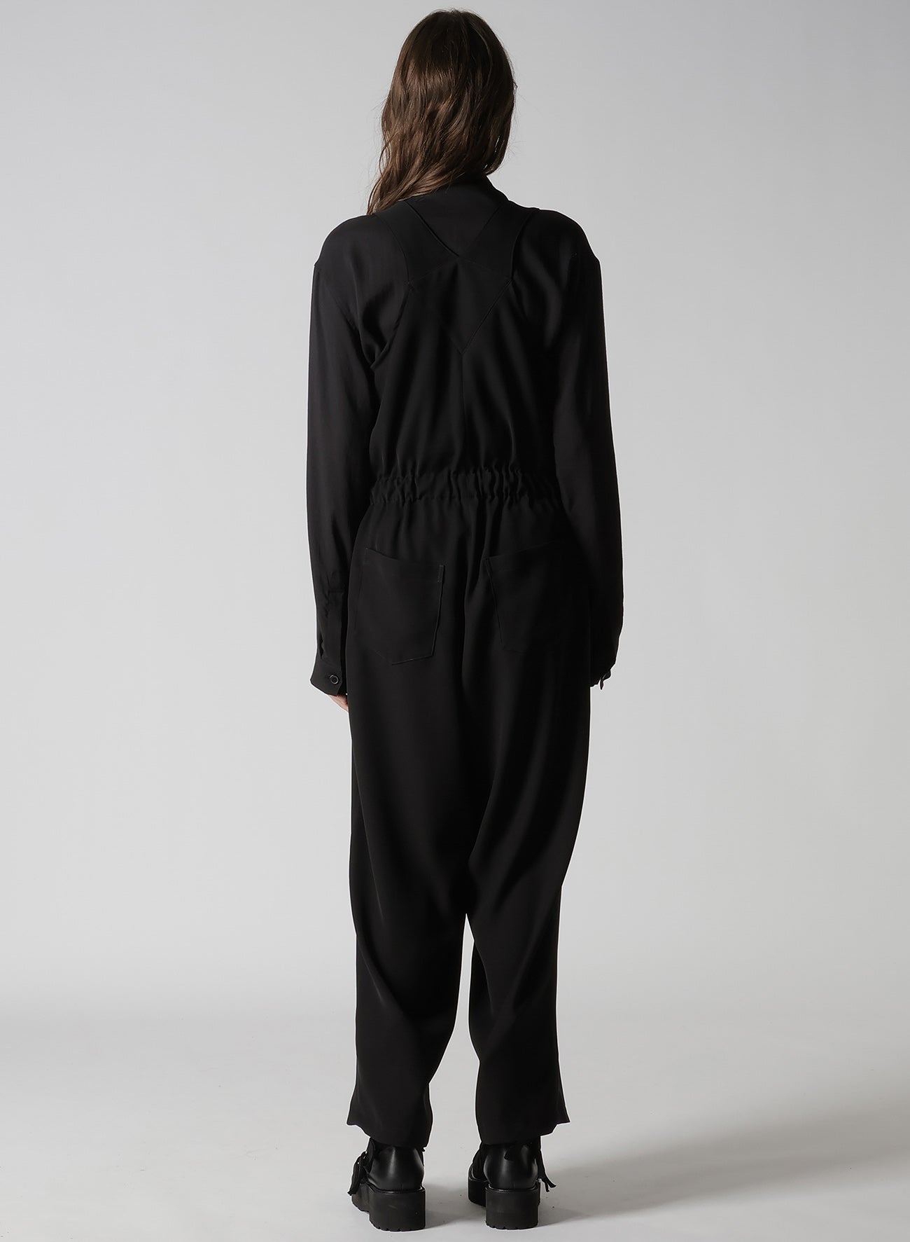 Double Satin Front Zip Overalls for Women - Stylish & Comfortable Jumpsuit for Casual Wear, Work, and Outdoor Activities
