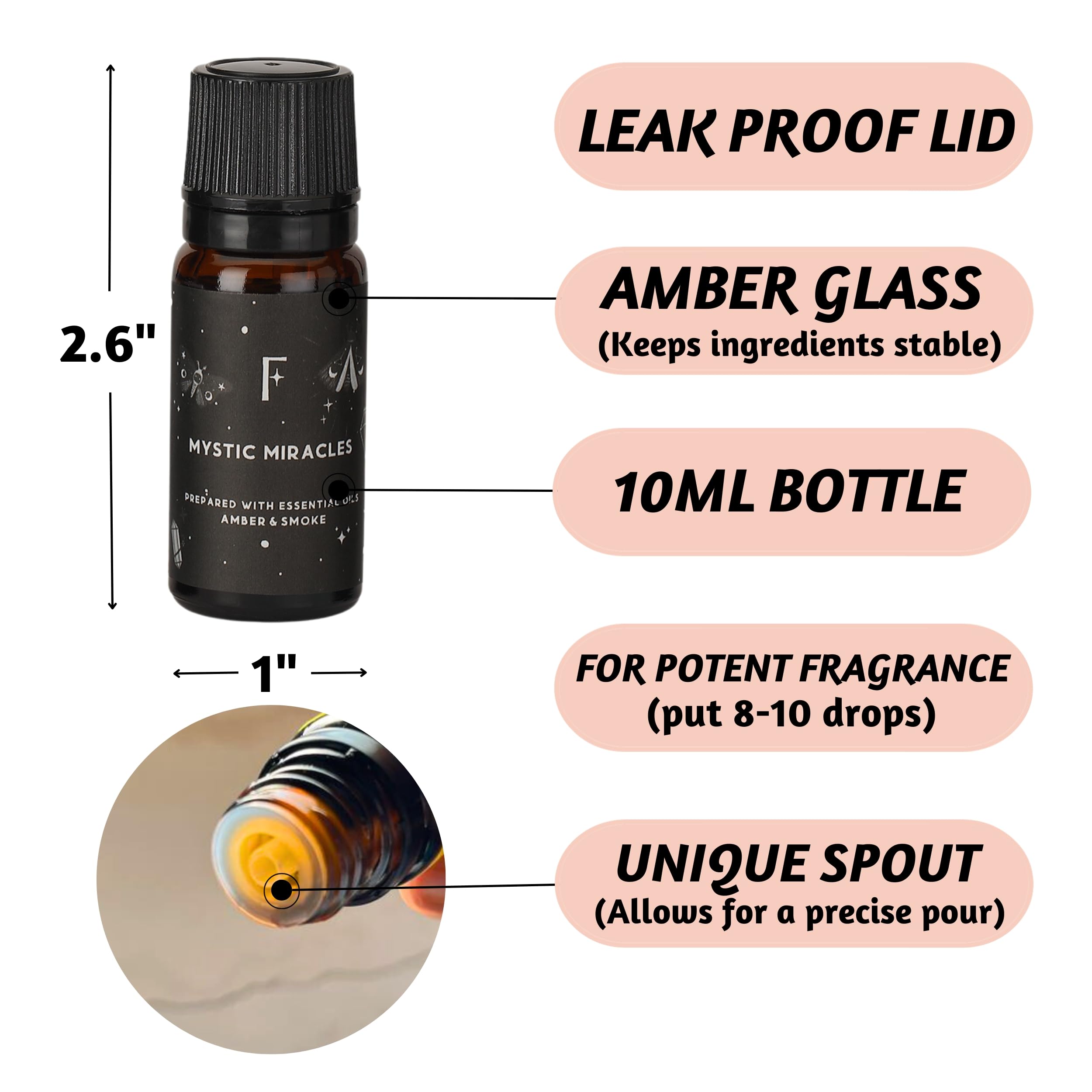 Folkature Essential Oils Set for Diffuser - 6 Premium Aromatherapy Scents Including Palo Santo & Lavender for Relaxation, Stress Relief | Perfect for Home, Office, Spa & Yoga Meditation