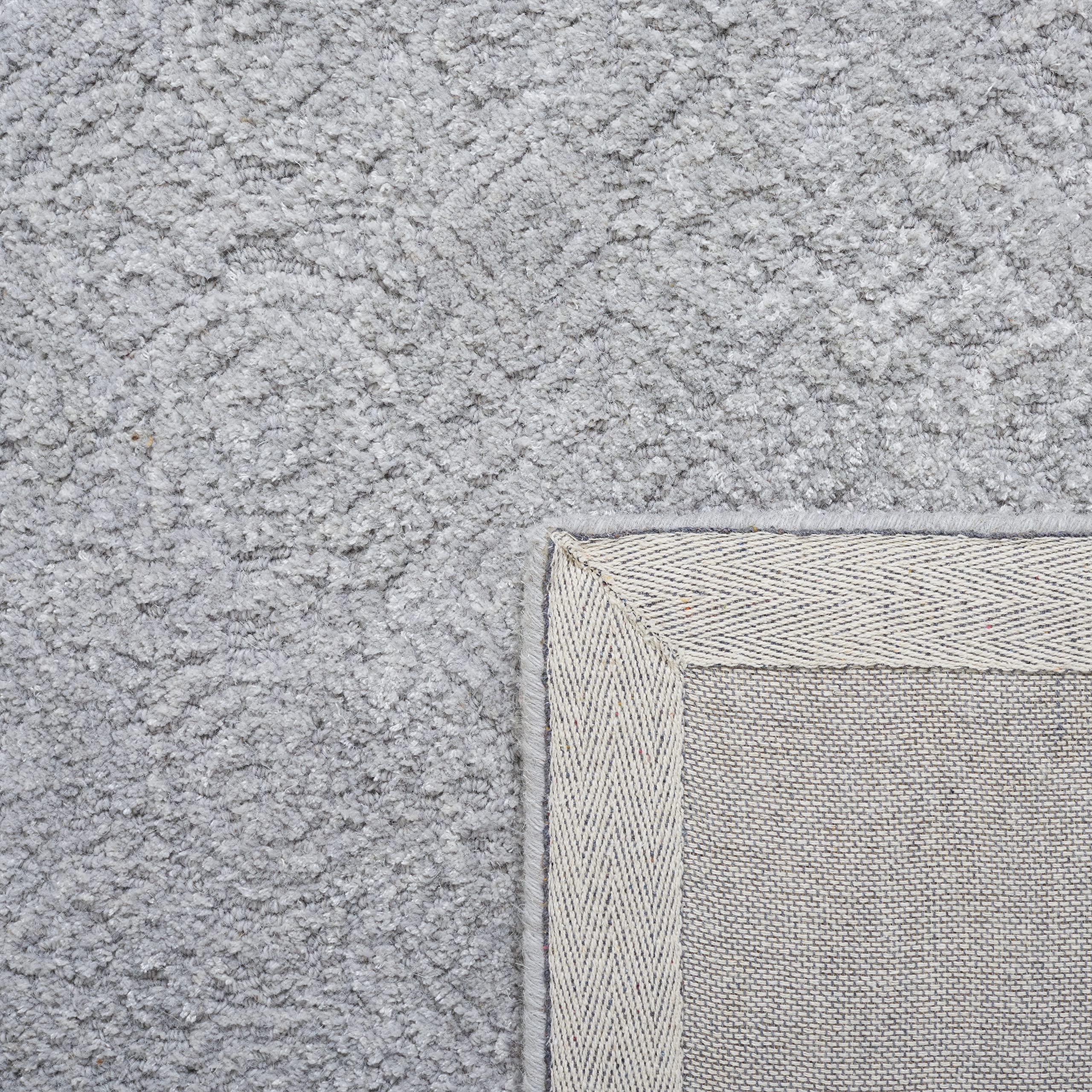 MARTHA STEWART x SAFAVIEH MSR3275F 6'x6' Square Grey Handmade Wool Area Rug for Living Room, Dining Room & Bedroom - Soft & Durable Floor Covering for Home Decor