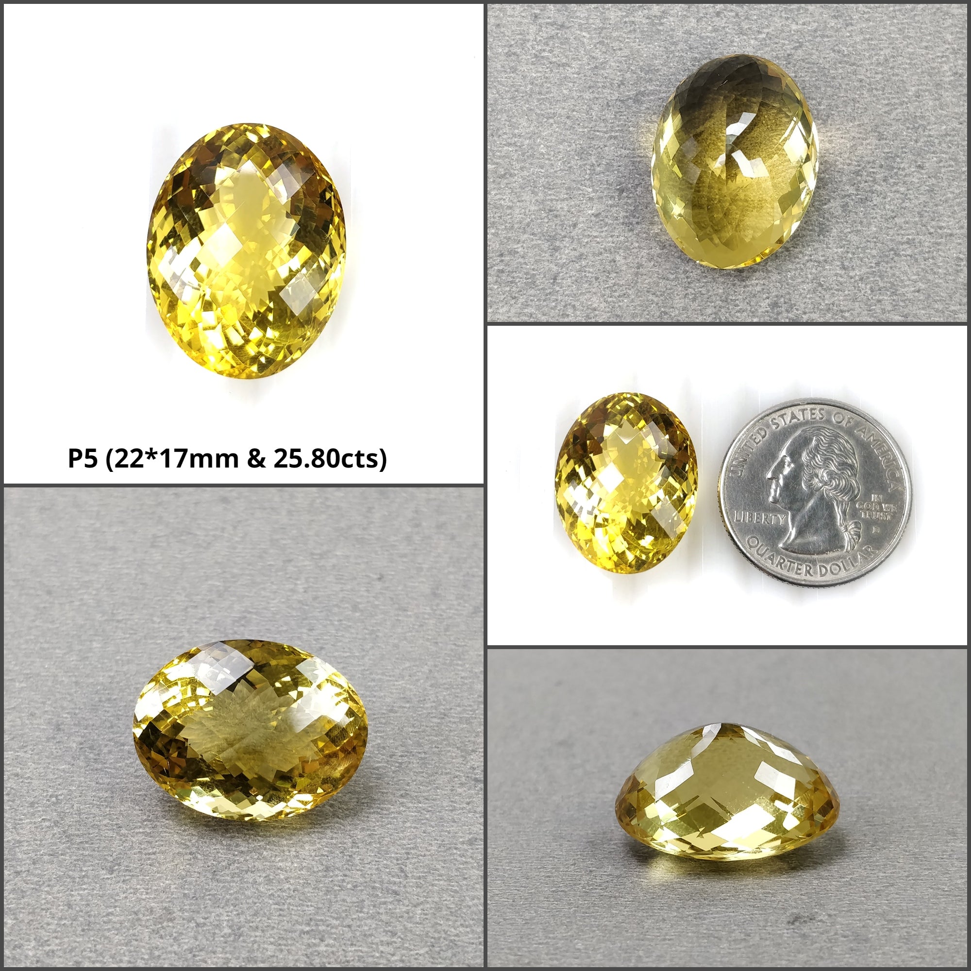 Natural Untreated Yellow Citrine Gemstone - Checker Cut Cushion & Oval Shape for Jewelry Making & Healing Crystals | Perfect for Rings, Necklaces & Energy Work