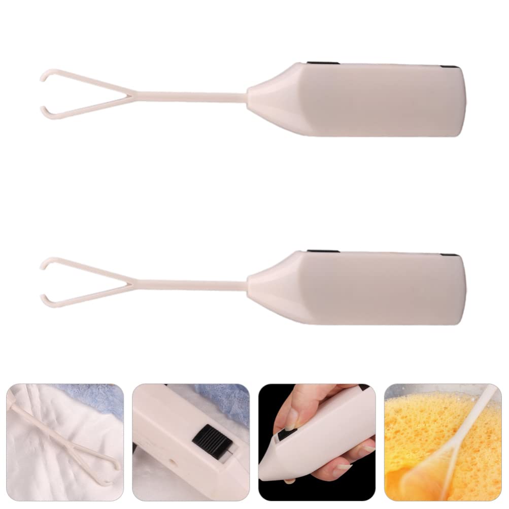 2pcs Electric Egg Milk Frother Handheld Battery Operated Foam Maker - Mini Whisk for Coffee, Latte, Hot Chocolate, Smoothies & Baking - Perfect for Kitchen, Cafe & Home Use