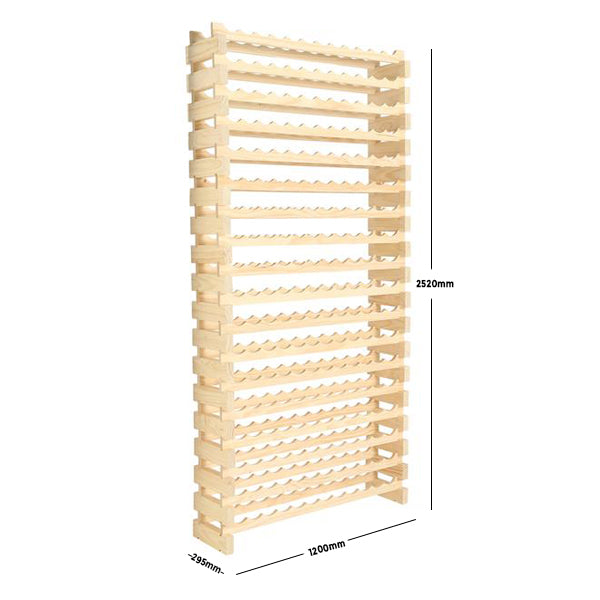 216 Bottle Wine Rack - 18-Tier Heavy Duty Metal Wine Storage (18 Layers High x 12 Bottles Wide) for Cellar, Restaurant, or Home Bar Organization