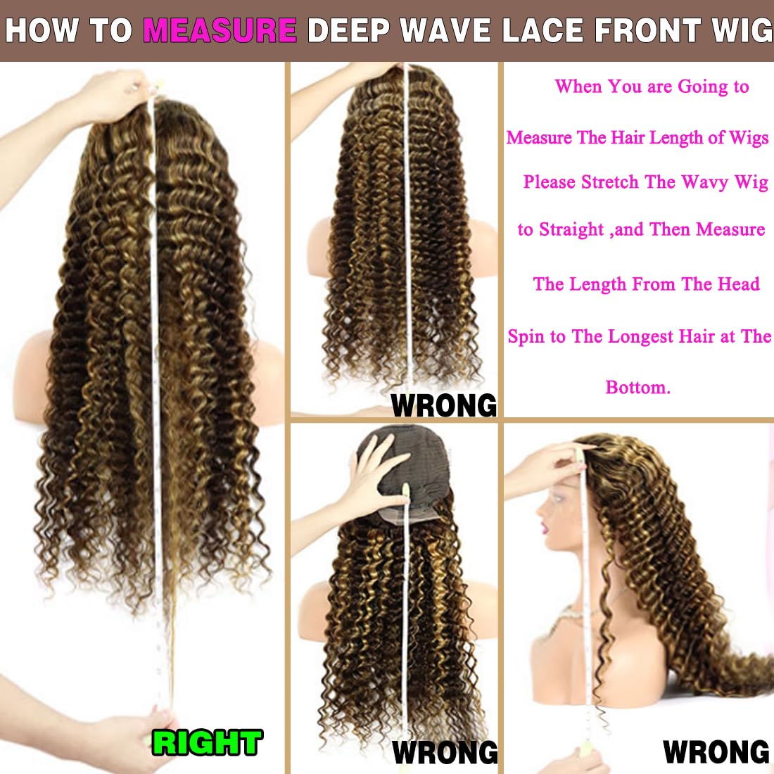 28 Inch 13x6 HD Lace Front Wig Human Hair - 200% Density 4/27 Deep Wave Ombre Honey Blonde Pre-Plucked Glueless Wig for Women | Natural Look, Daily Wear & Special Occasions