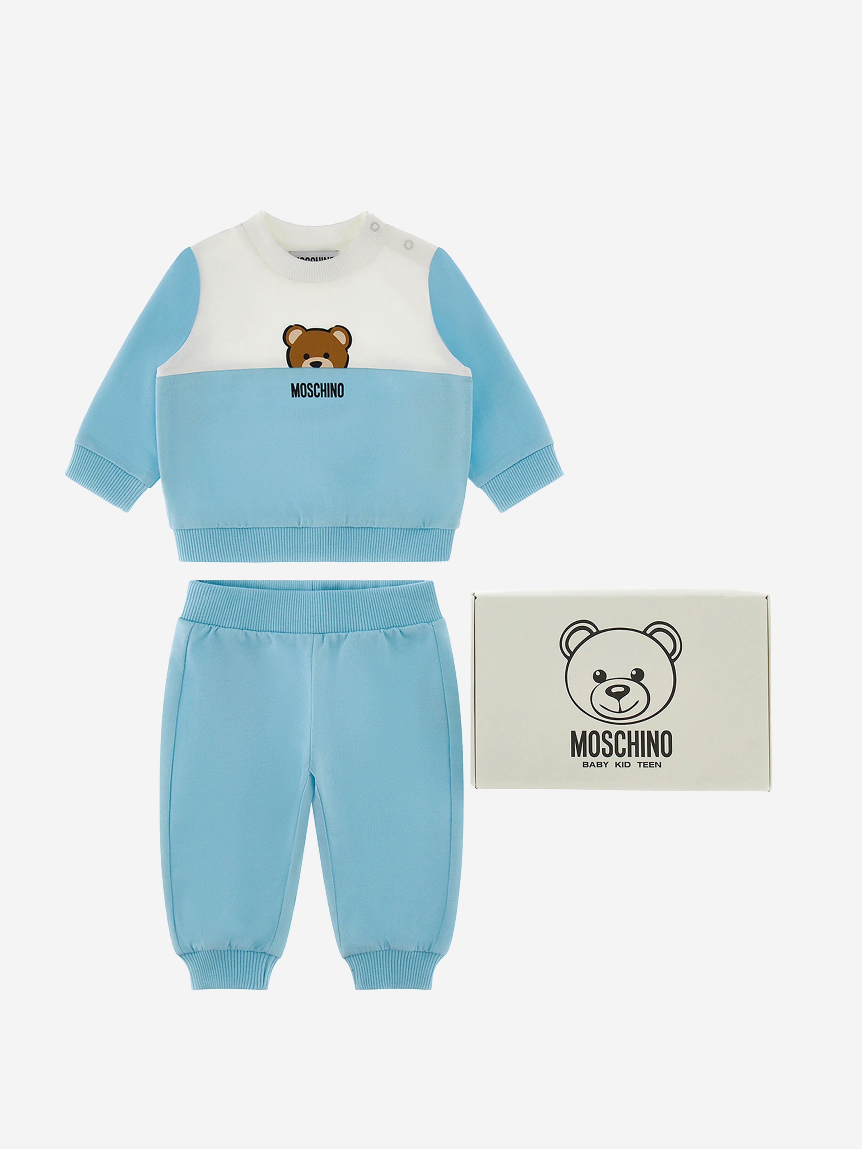 Adorable Baby Teddy Bear Tracksuit - Soft Blue Jumpsuit for Infants | Perfect for Playtime, Photo Shoots & Cozy Outings