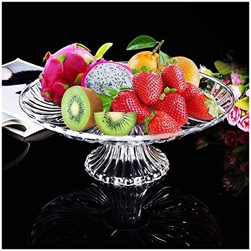 Acrylic Plastic Fruit Bowl - Decorative Kitchen Countertop Fruit Basket & Banana Holder for Living Room, Dining Table - Multi-Functional Serving Dish for Fruits, Snacks, and Home Decor