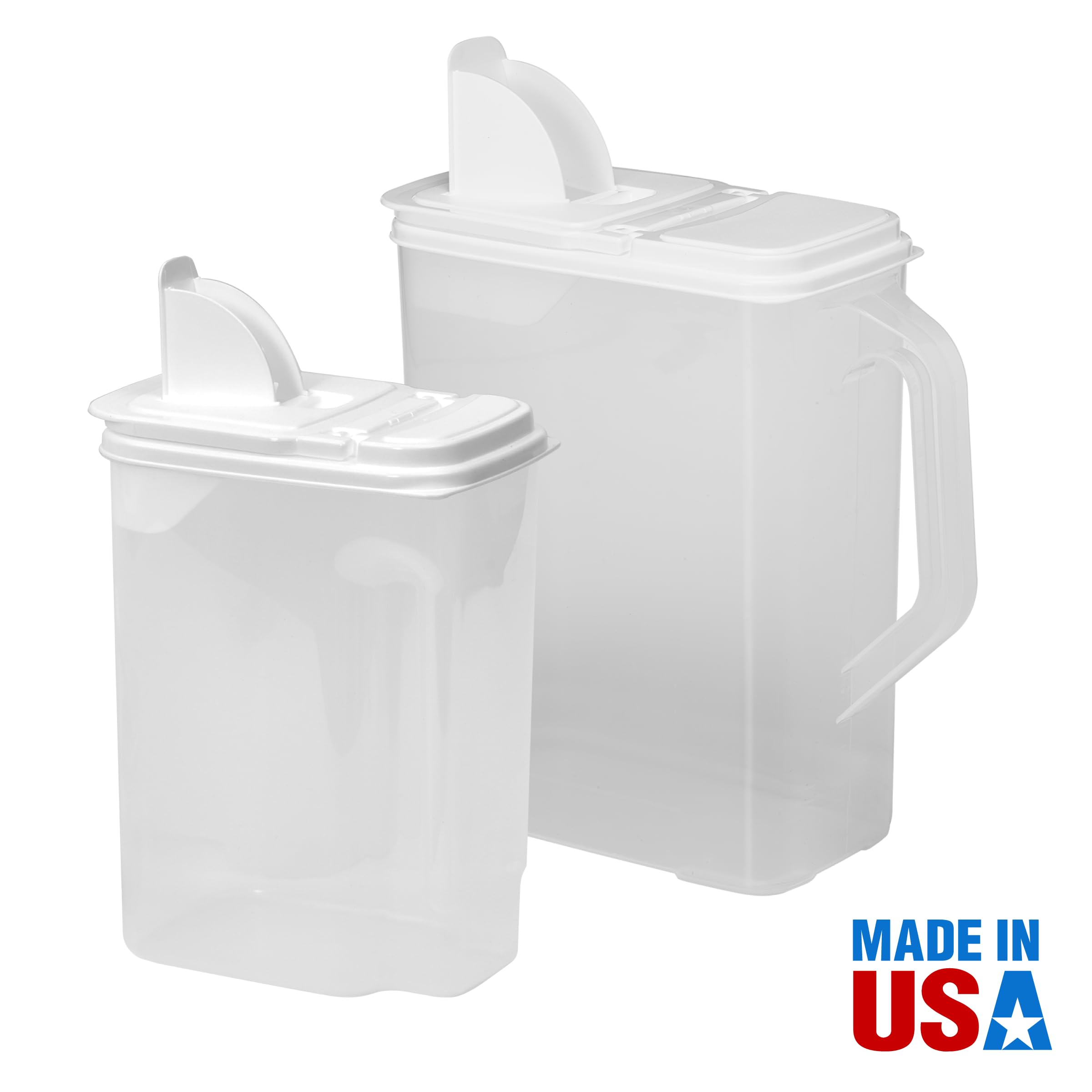 Buddeez BPA-Free Pet Food Storage Containers - 2-Pack Bird Seed Dispenser with Airtight Lids & Easy-Pour Spouts (8 Qt + 3.5 Qt) for Small & Large Bird Feed - Perfect for Pet Food Organization & Bird Feeding Stations