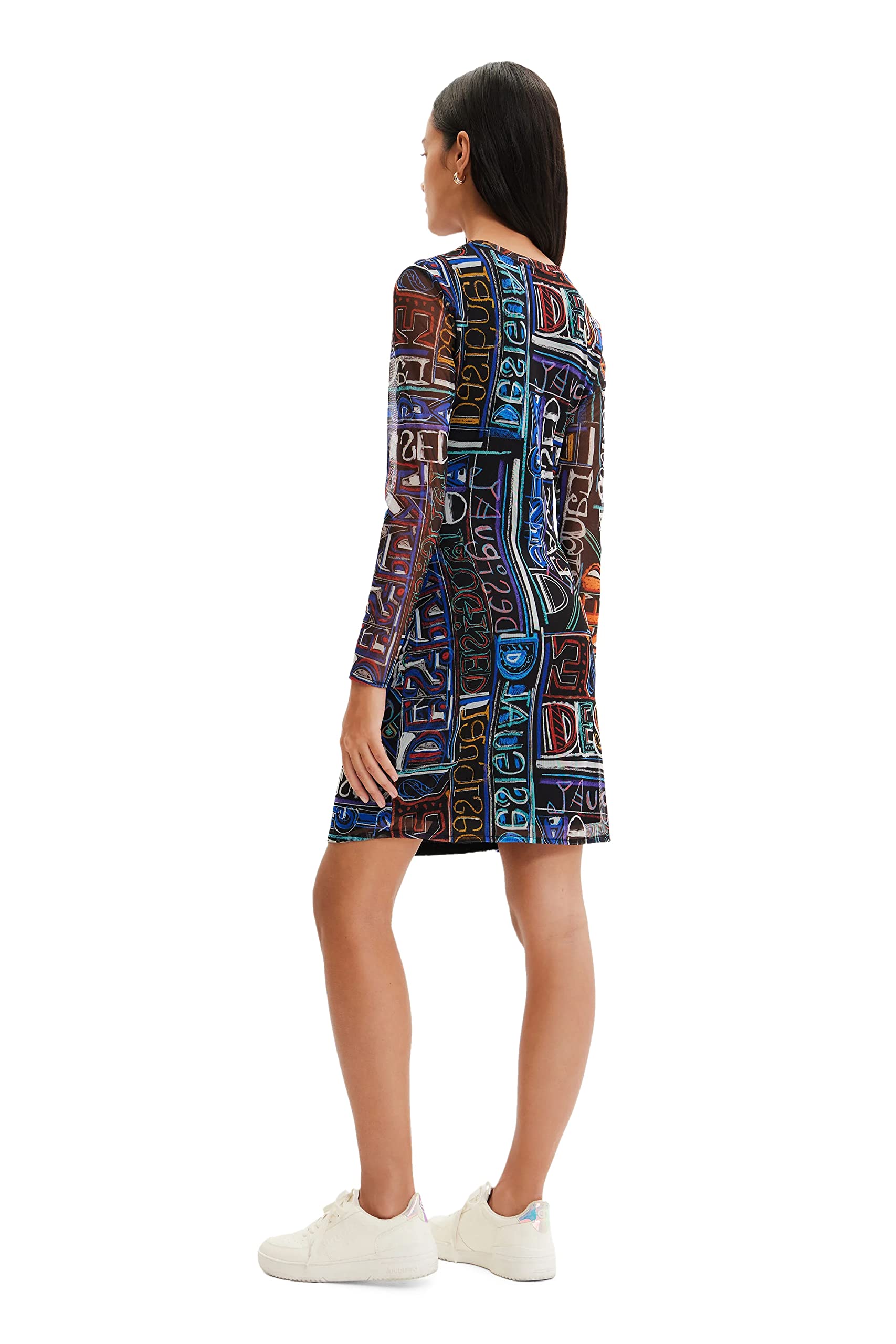 Desigual Women's Long Sleeve Knit Dress - Stylish & Comfortable Casual Wear for Fall & Winter | Perfect for Office, Date Night & Holiday Parties