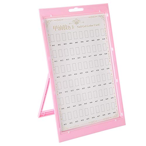 Professional Pink Nail Color Gel Display Card - Manicure Practice Tool, Nail Art Tips Chart & Salon Display Rack - Acrylic Nail Art Accessories for Home & Salon Use