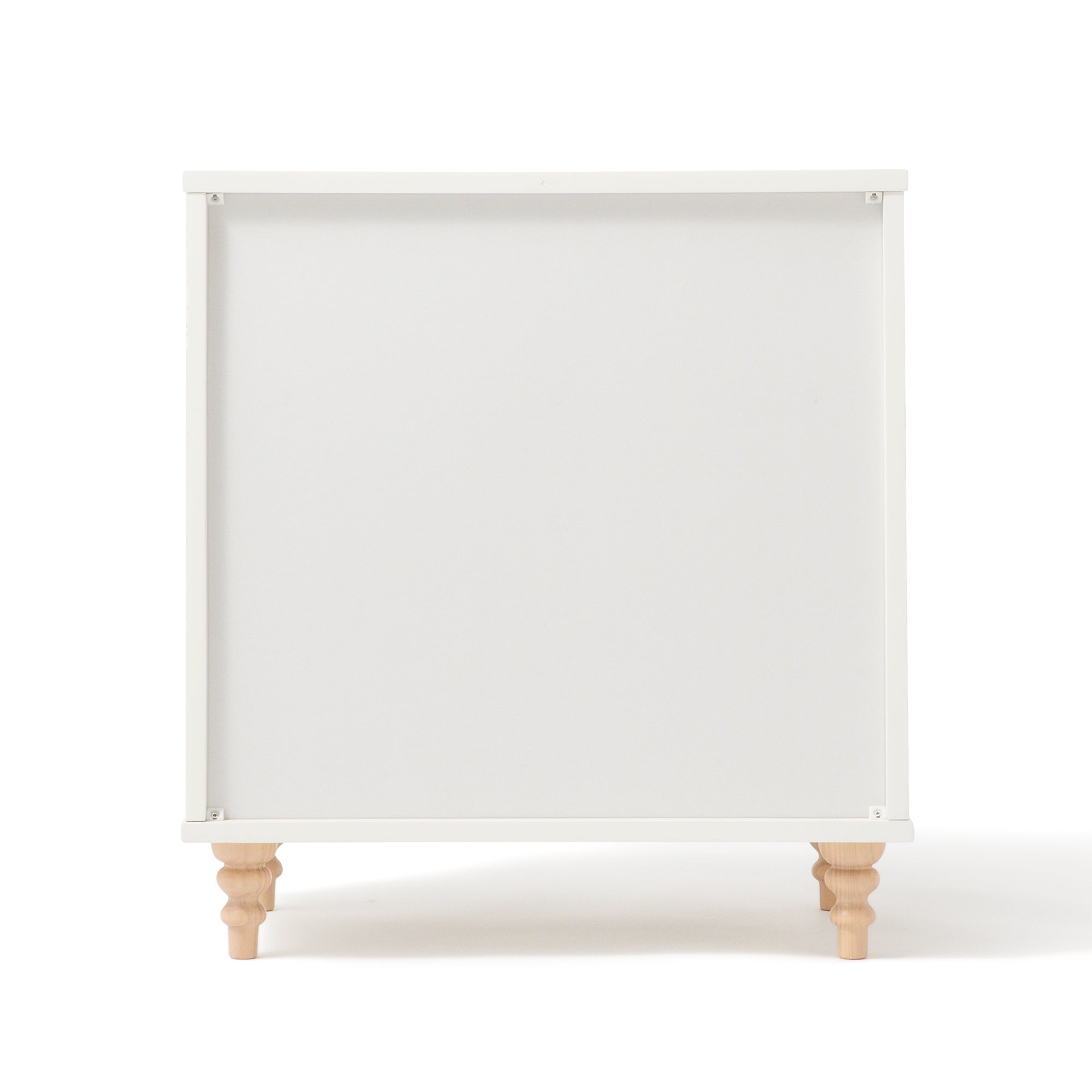 Lana Chest Low 2 White X Natural - Modern Coffee Table with Natural Wood Finish for Living Room, Bedroom & Office Decor