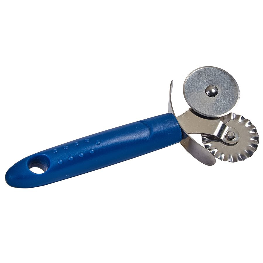 Winco Double Pastry Wheel - Stainless Steel Dough Cutter for Baking, Pizza, Pasta & Pie Crust - Perfect for Home Chefs & Professional Bakers