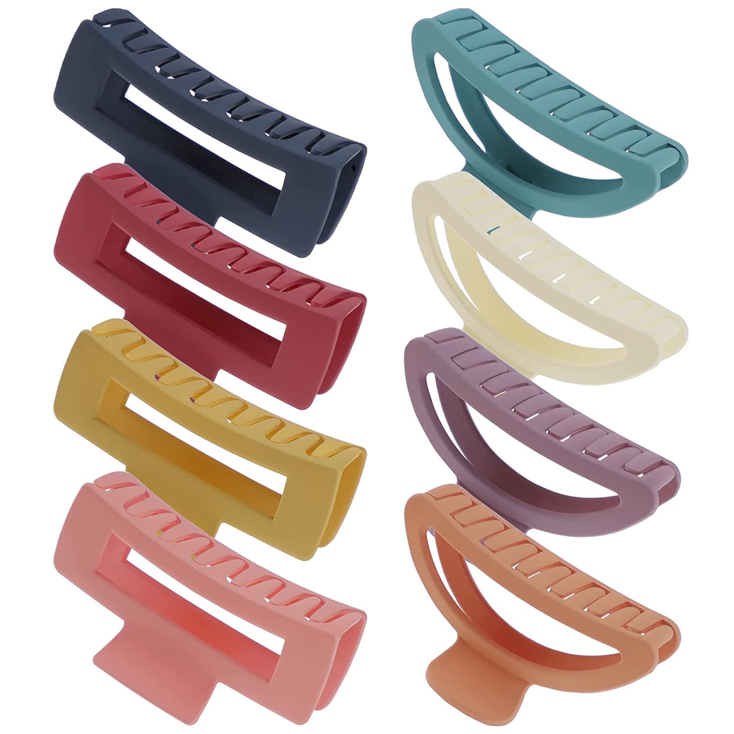 ASG 4-Piece Hair Claw Clips Set - Strong Hold Non-Slip Matte Jaw Clips for Thin, Thick & Curly Hair - Women & Girls Hair Accessories Gift - Perfect for Work, Gym, Travel & Everyday Styling