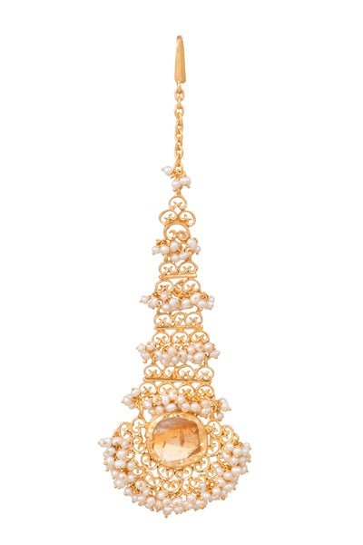 Patent Lust Maang Tikka Hair Jewelry – Traditional Indian Bridal Forehead Accessory for Weddings & Festivals | Perfect for Brides, Dancers & Cultural Events