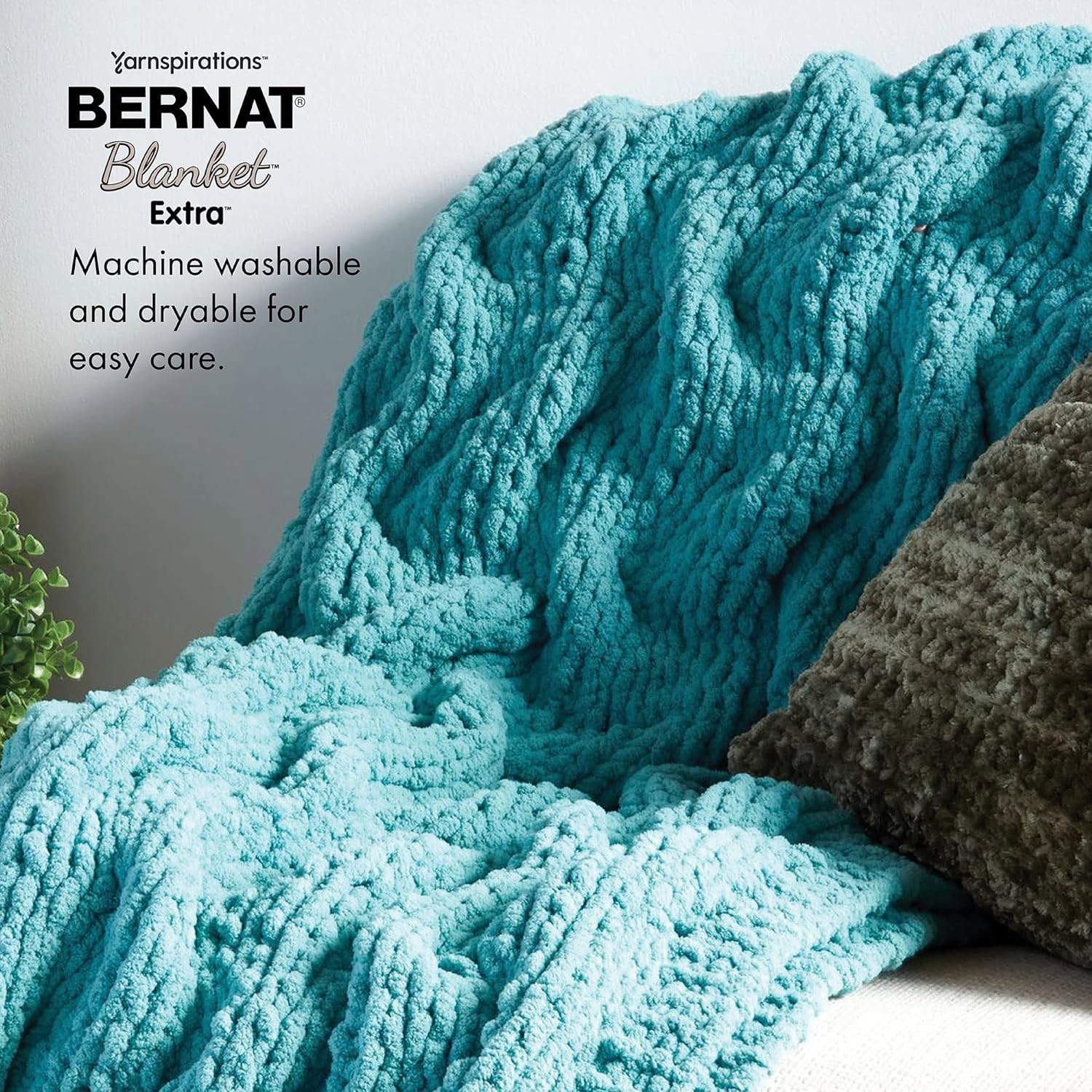 Bernat Burnt Rose Chunky Knit Blanket - Super Soft & Cozy Throw for Couch, Bed, or Sofa - Perfect for Winter Nights & Home Decor - 1 Pack