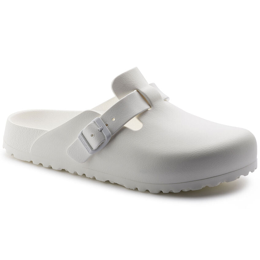 Birkenstock Boston Essentials EVA Clogs - Comfortable & Lightweight White Slip-On Shoes for Men & Women | Perfect for Home, Garden, Spa & Casual Wear