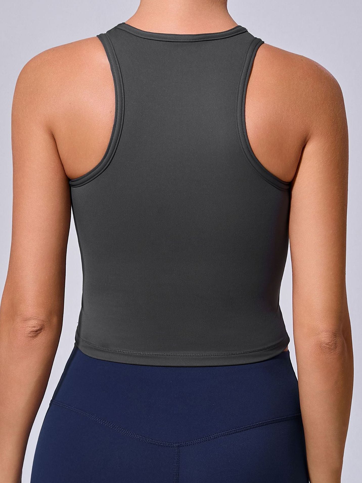 ZASUWA Women's Solid Color Quick Dry Elastic Sports Bras - High Support Workout, Running, Yoga & Gym Activewear