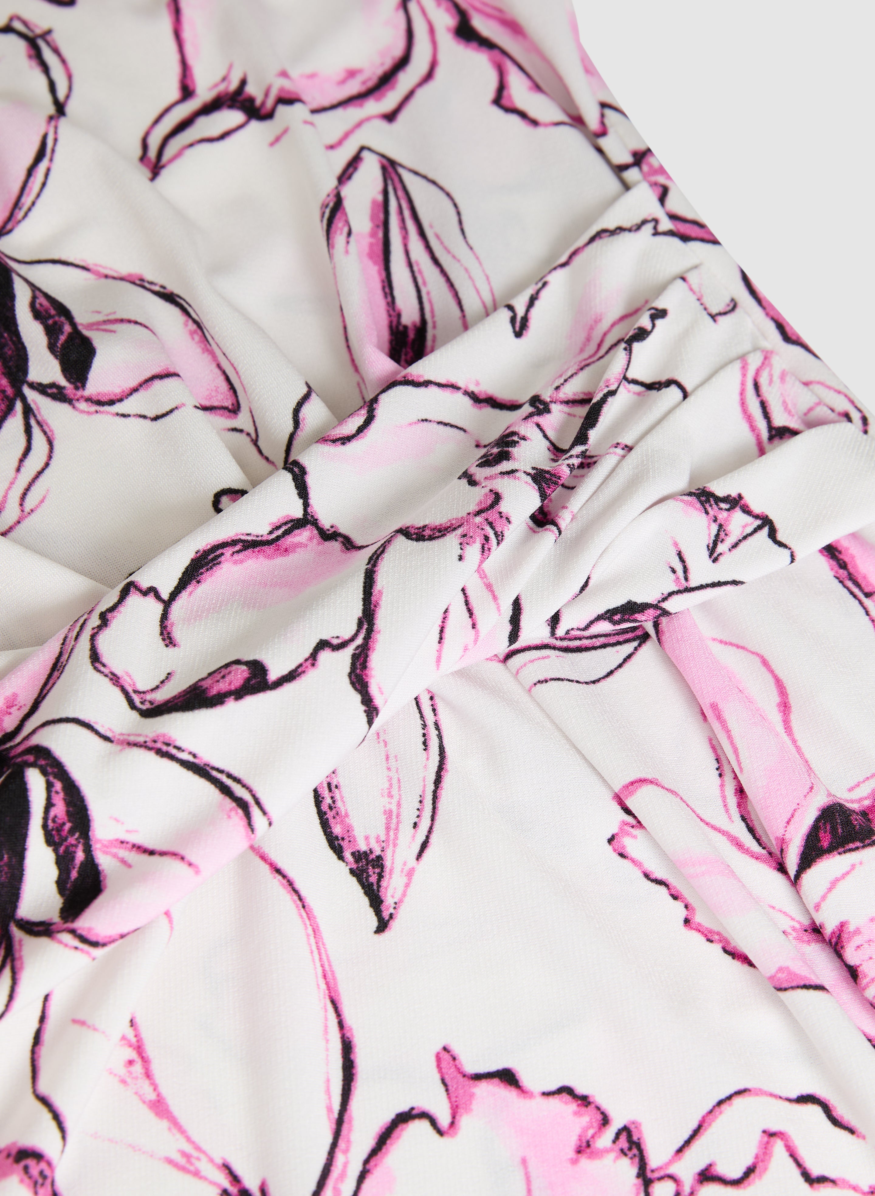 Floral Twist Detail Women's Blouse - Elegant Floral Print Tops for Casual Wear & Office Outfits | Perfect for Spring & Summer Fashion