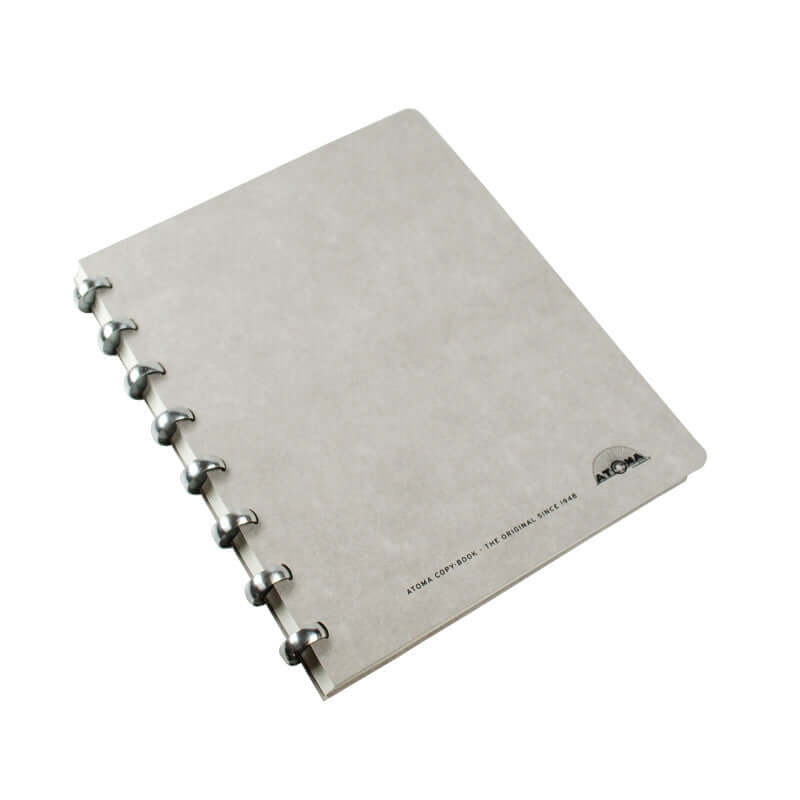 Atoma Refillable Notebook with Texon Cover - Disc Bound, Grey, 6.5