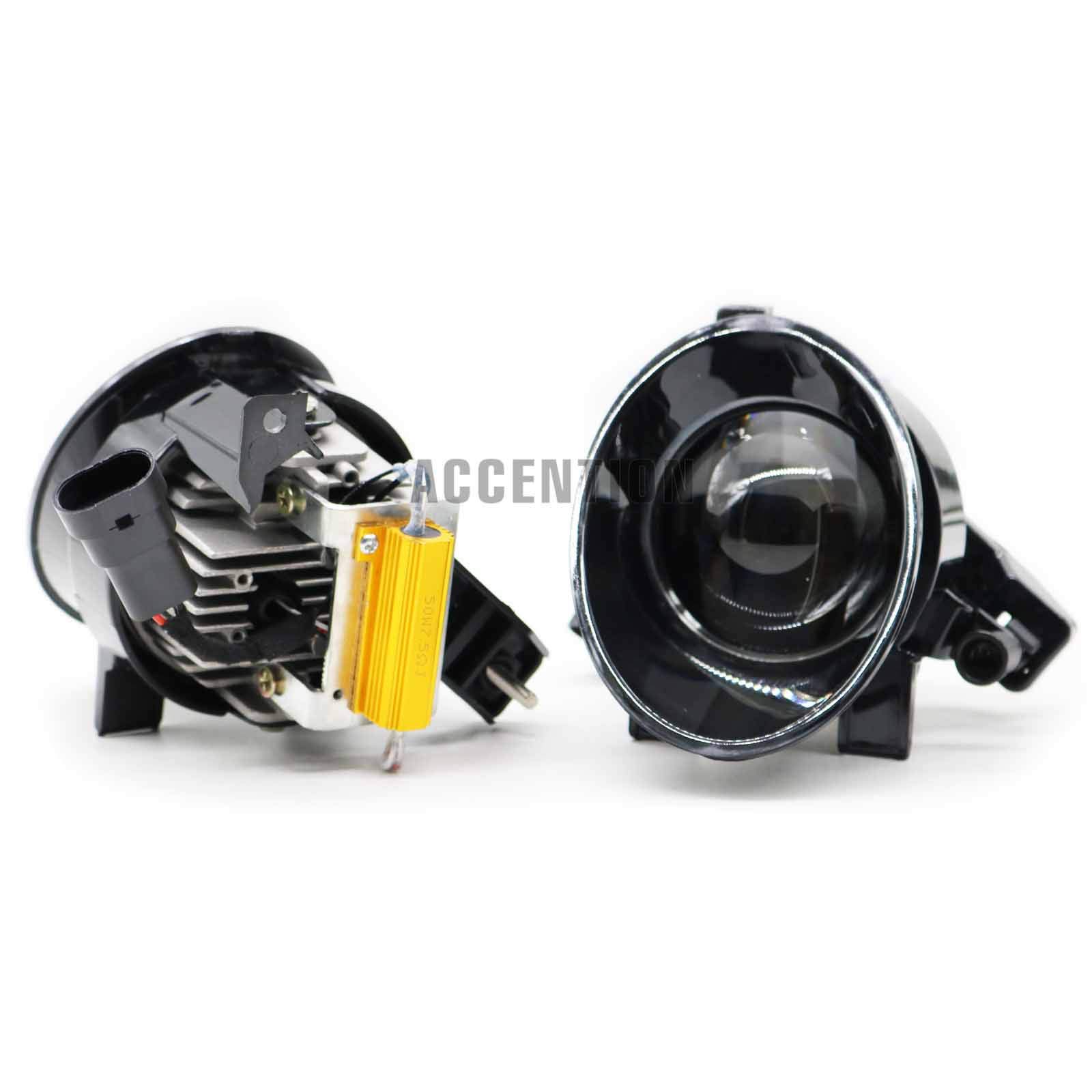 Premium LED Fog Lights with Convex Lens for VW Caddy Touran 2011-2015 - Error-Free Car Styling Front Fog Lamps - Enhanced Visibility for Night Driving & Bad Weather Conditions