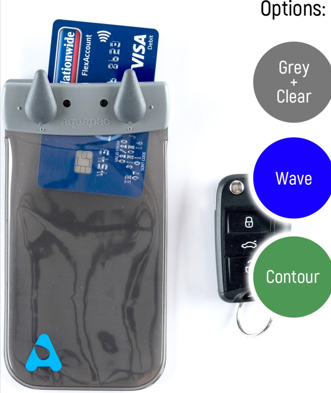 AquaPac KeyMaster Waterproof Key and Card Holder - Secure Travel Essentials for Outdoor Adventures, Swimming, and Daily Commute