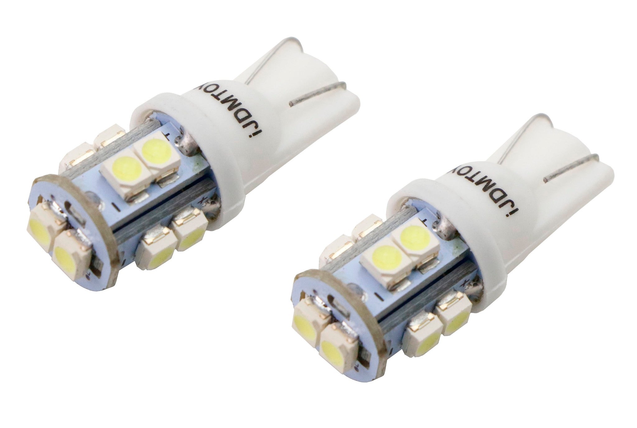 2-Pack White 360 Degree Shine 168 194 2825 T10 LED Bulbs for License Plate Lights - Perfect for Car, Truck, SUV & Motorcycle Interior & Exterior Lighting